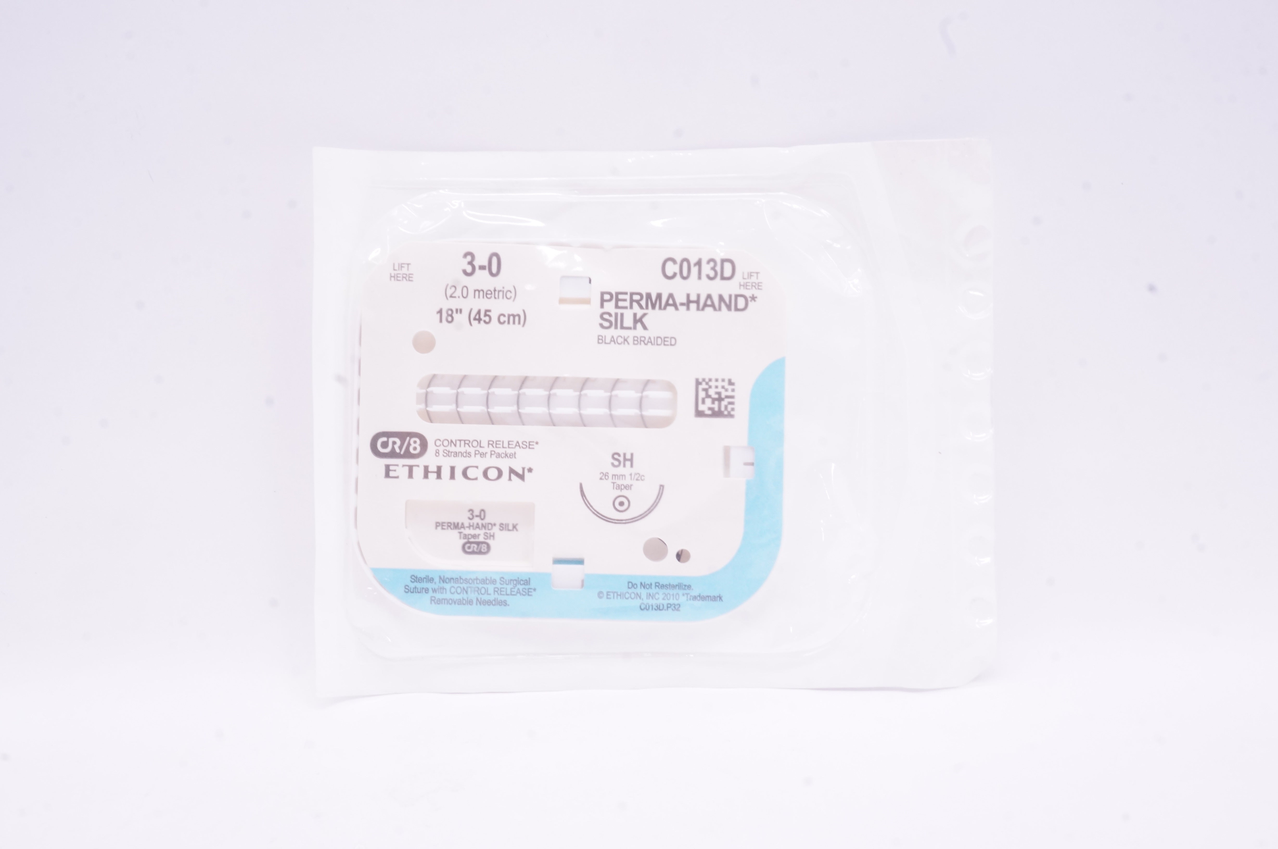 C013d Ethicon C013D 3-0 Perma-Hand Silk Stre SH 26mm 1/2c Taper, 18 inch CR/8