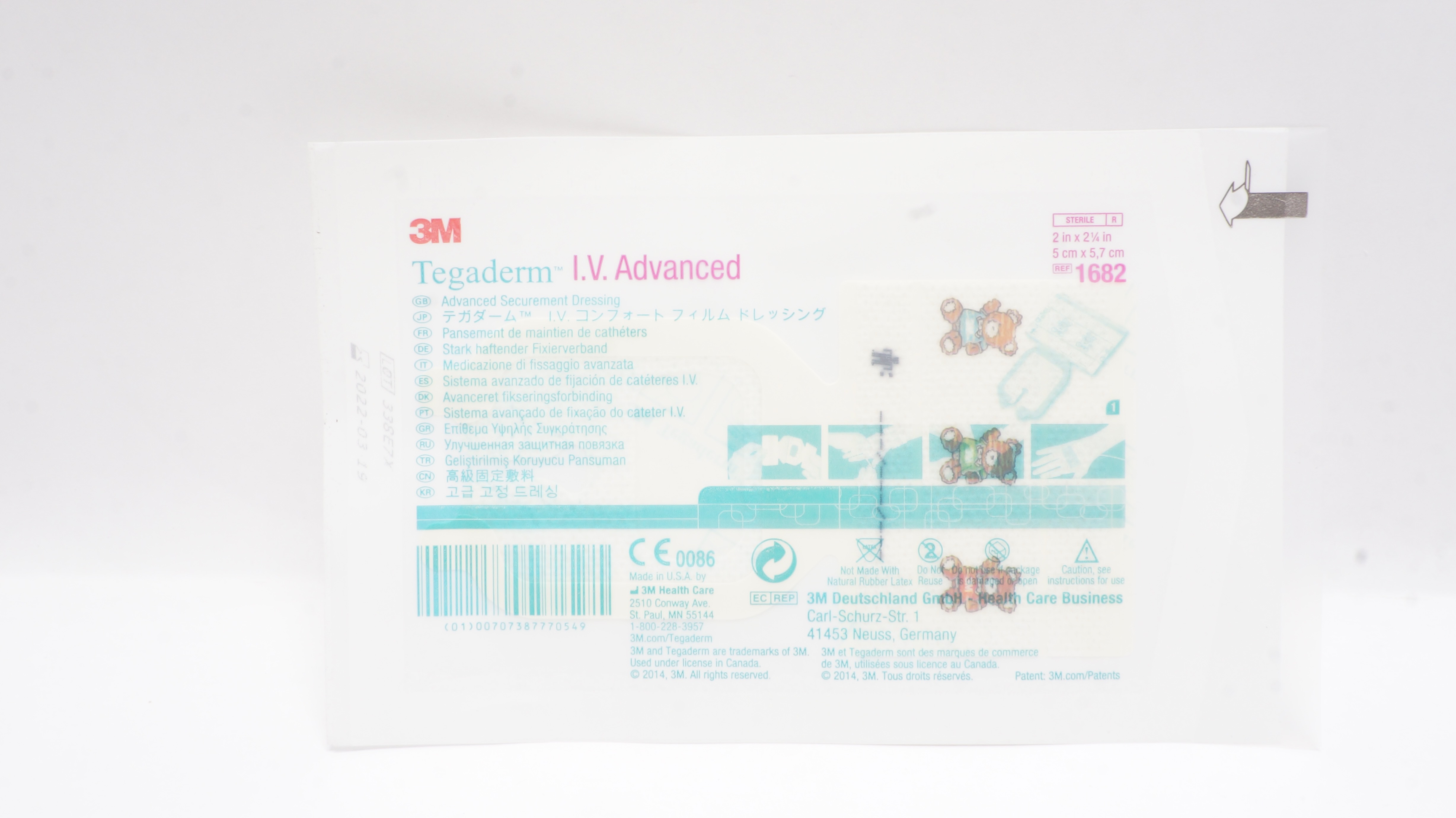 3M 1682 Tegaderm IV Advanced Securement Dressing 2inch x 2-1/4inch (x)
