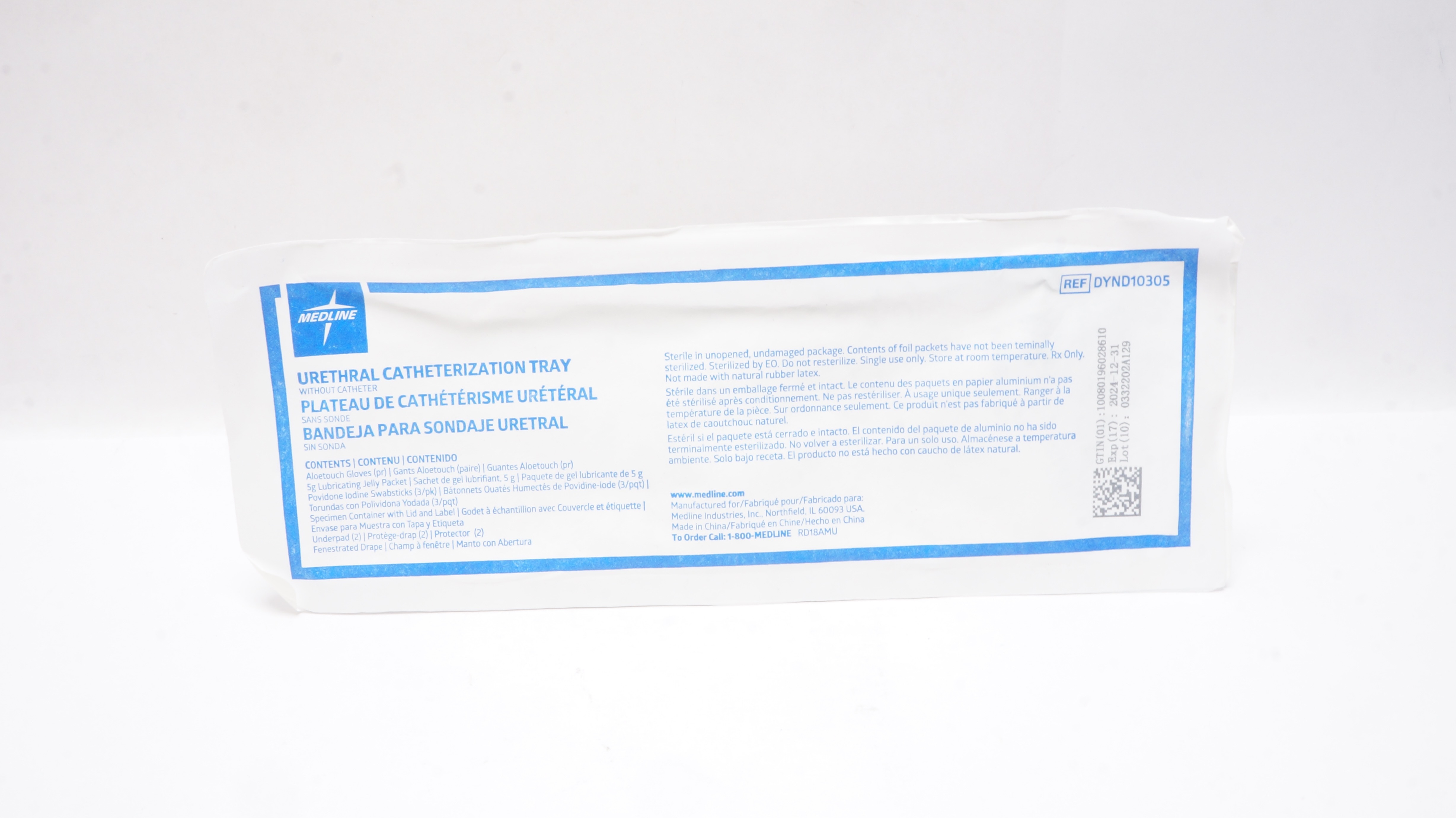 Medline DYND10305 Uretheral Cath. Tray