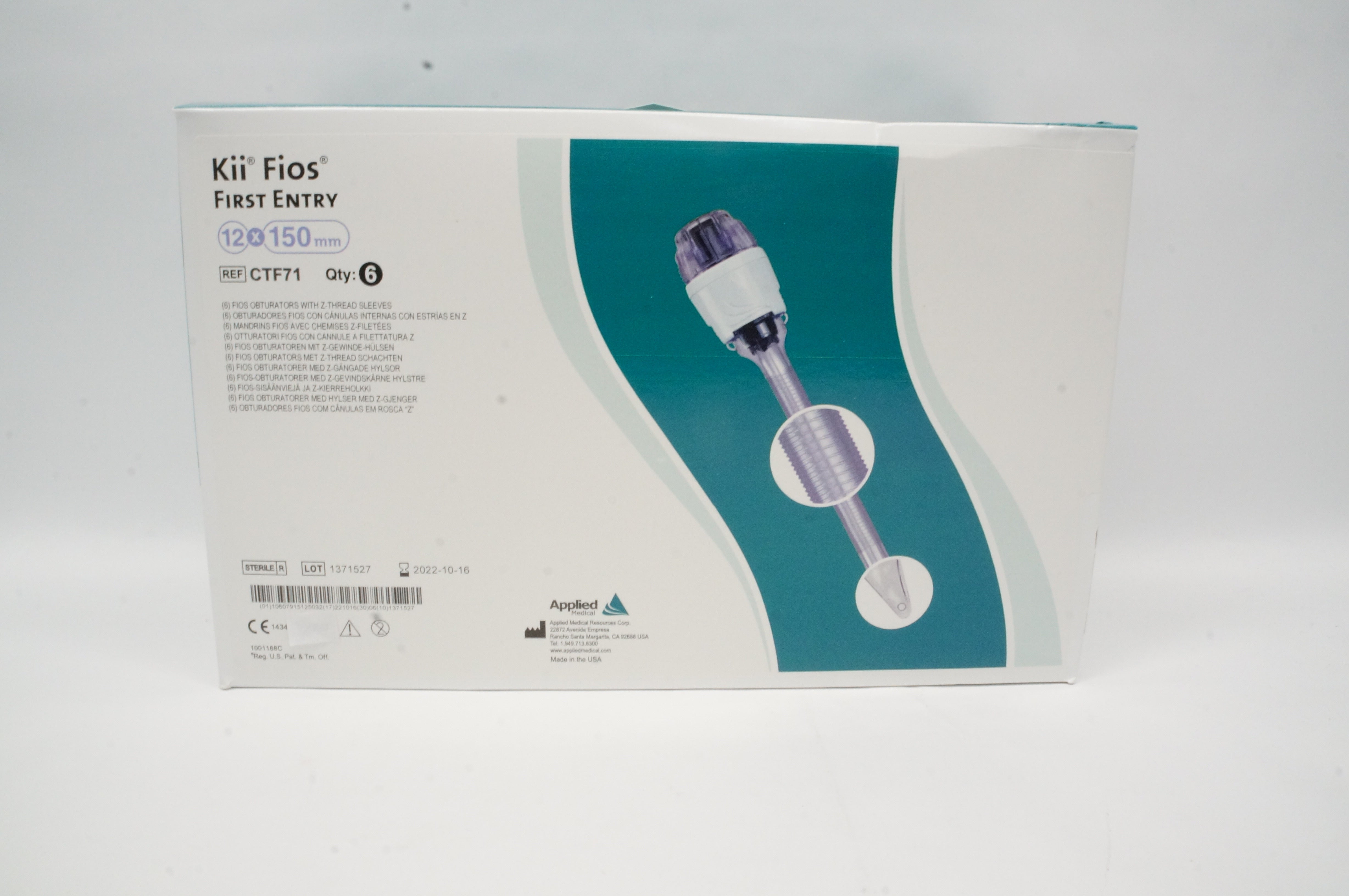 Applied Medical CTF71 First Entry 12 x 150mm ~ Box of 6