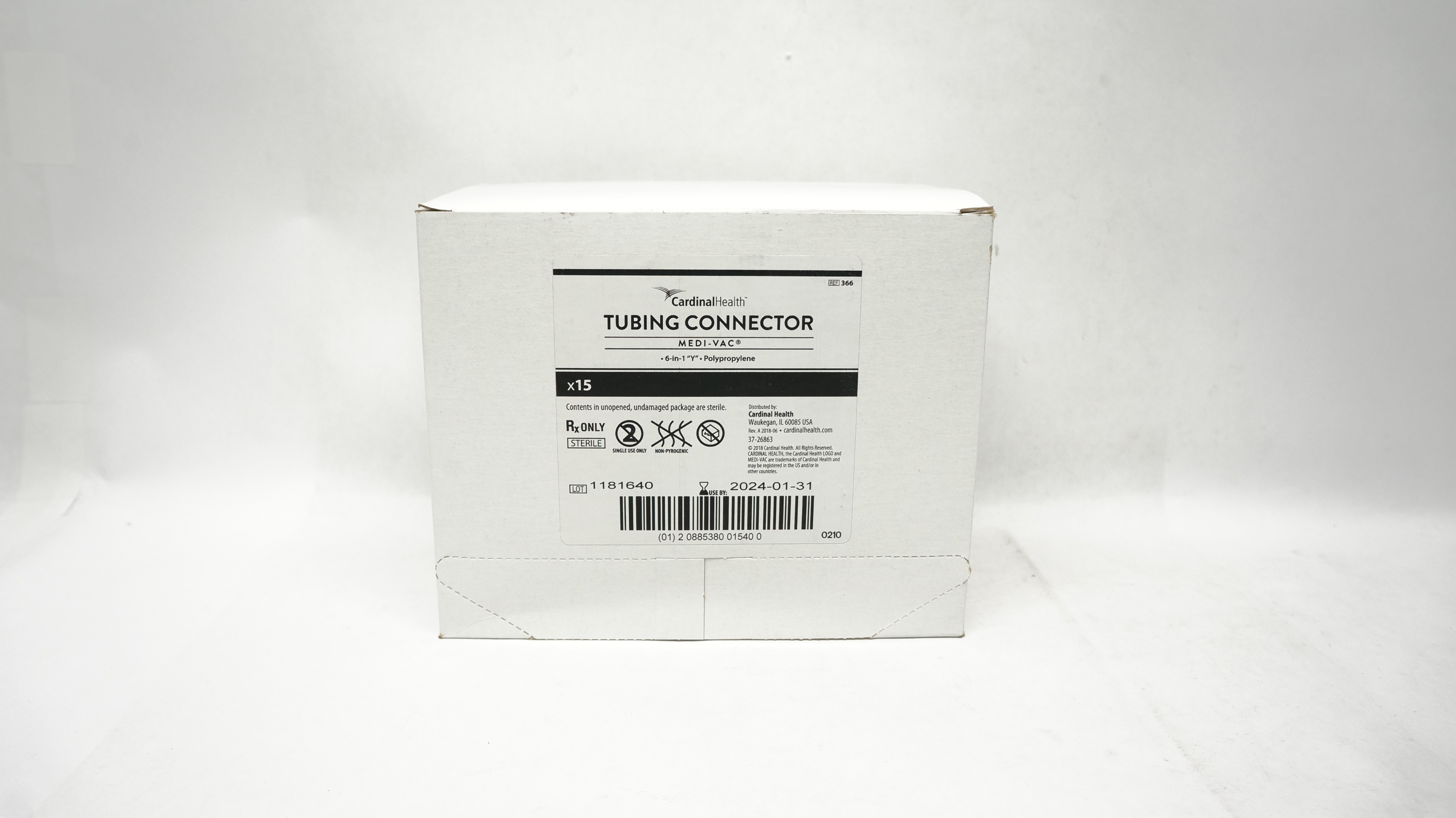 Cardinal Health 366 Medi-Vac Tubing Connector 6 in 1 