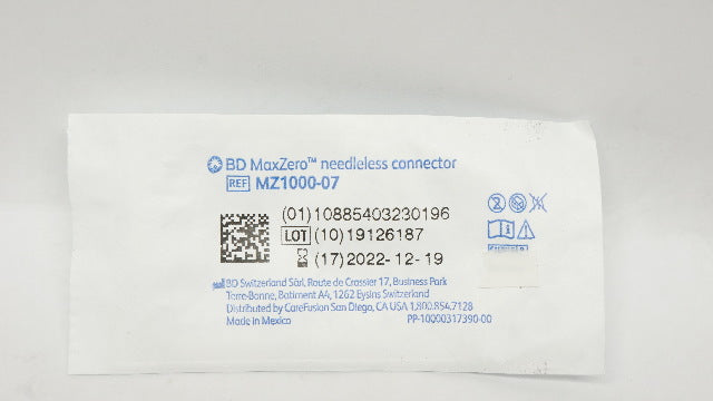 CareFusion MZ1000-07 MaxZero Ndleless Connector