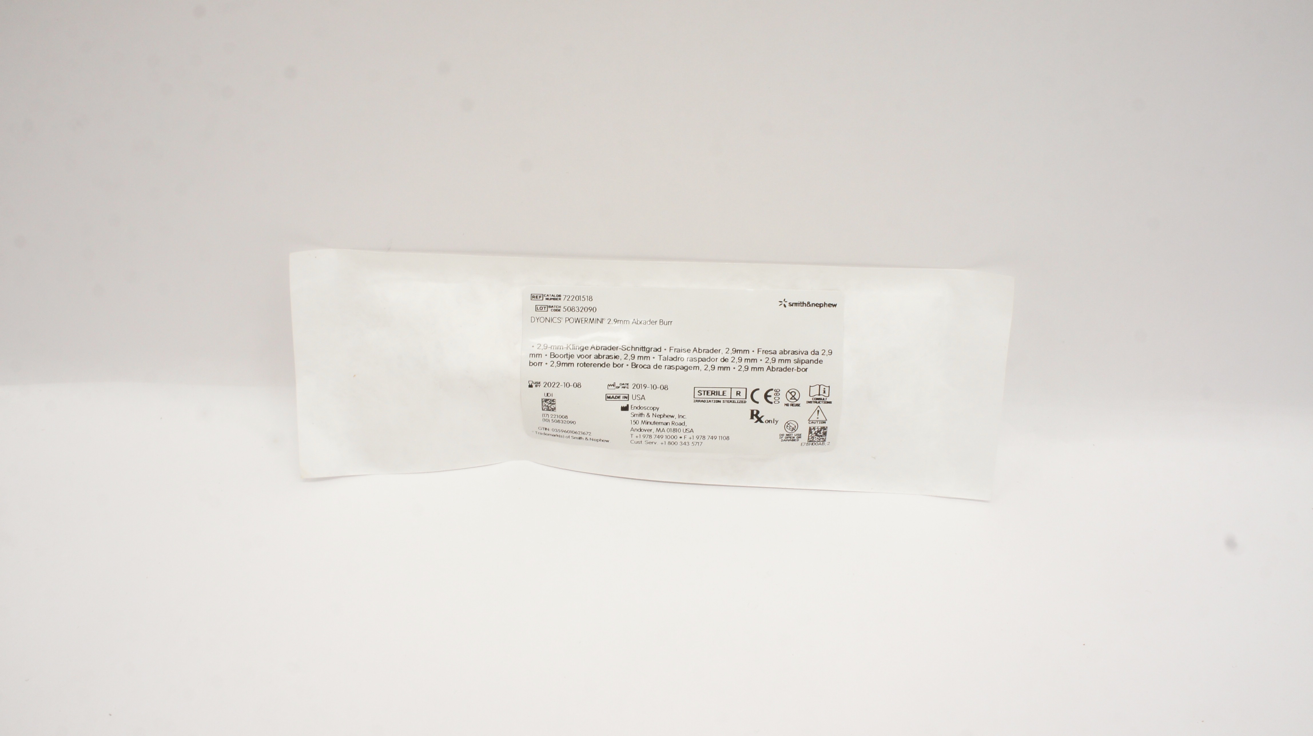 Smith&Nephew 72201518 Dyonics Powermini 2.9mm Abrader Burr  (x)