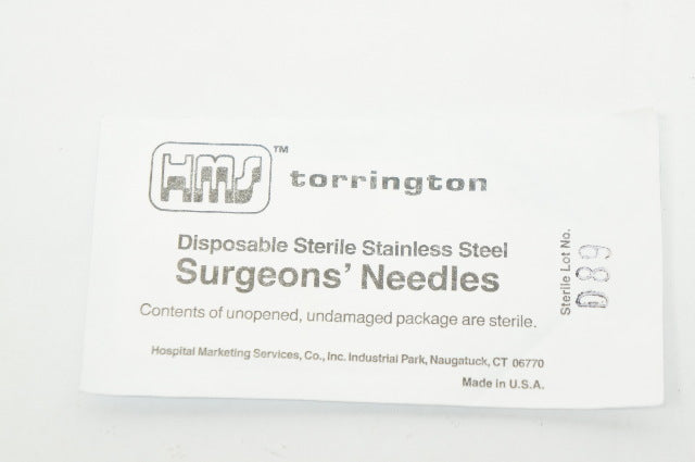 HMS 7-707-4 Torrington Surgeons Ndles Mayo Catgut 1/2 Circle Taper Point