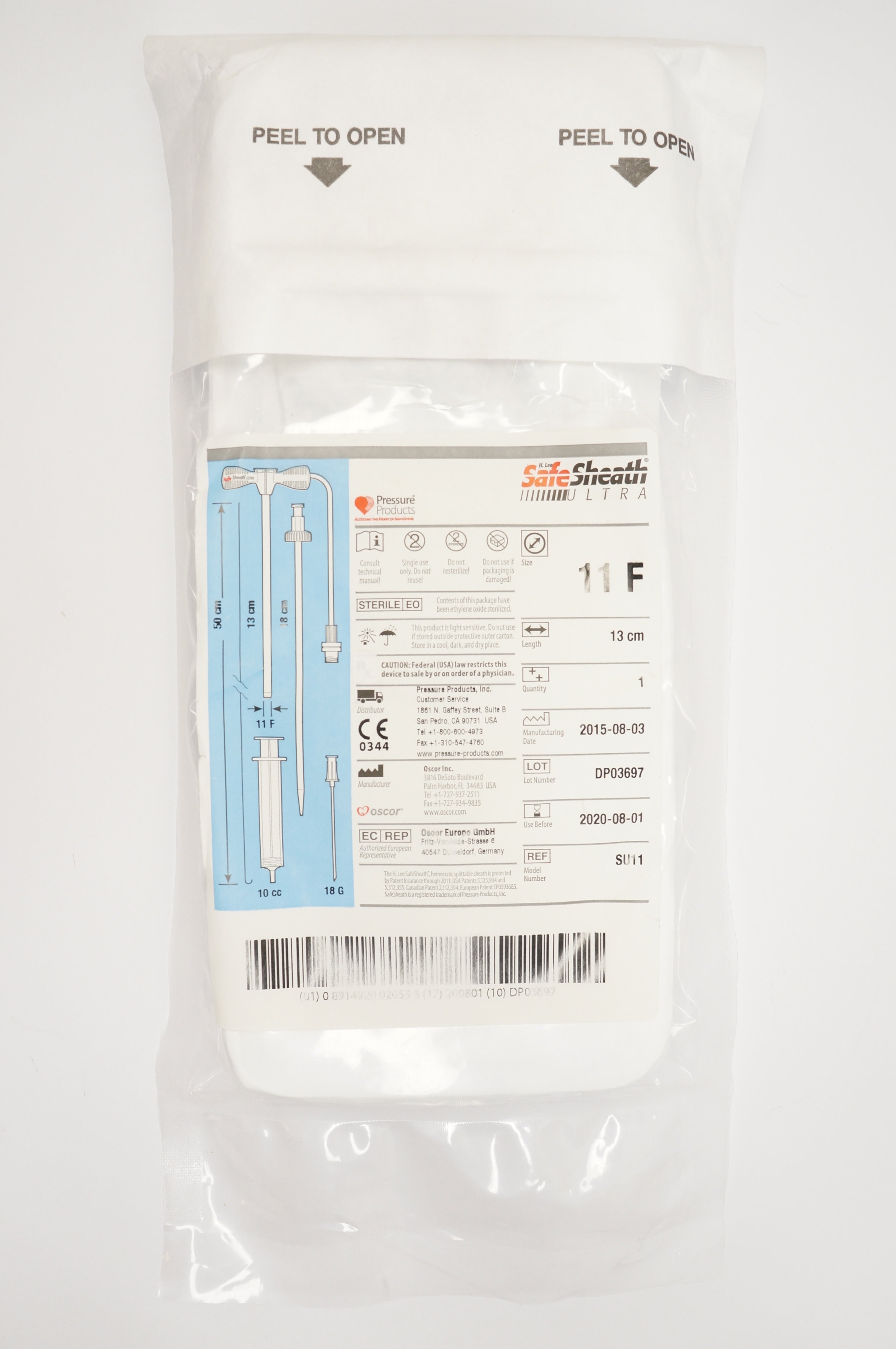 Oscor SU11 SafeSheath Ultra 11F 13cm Length (x)