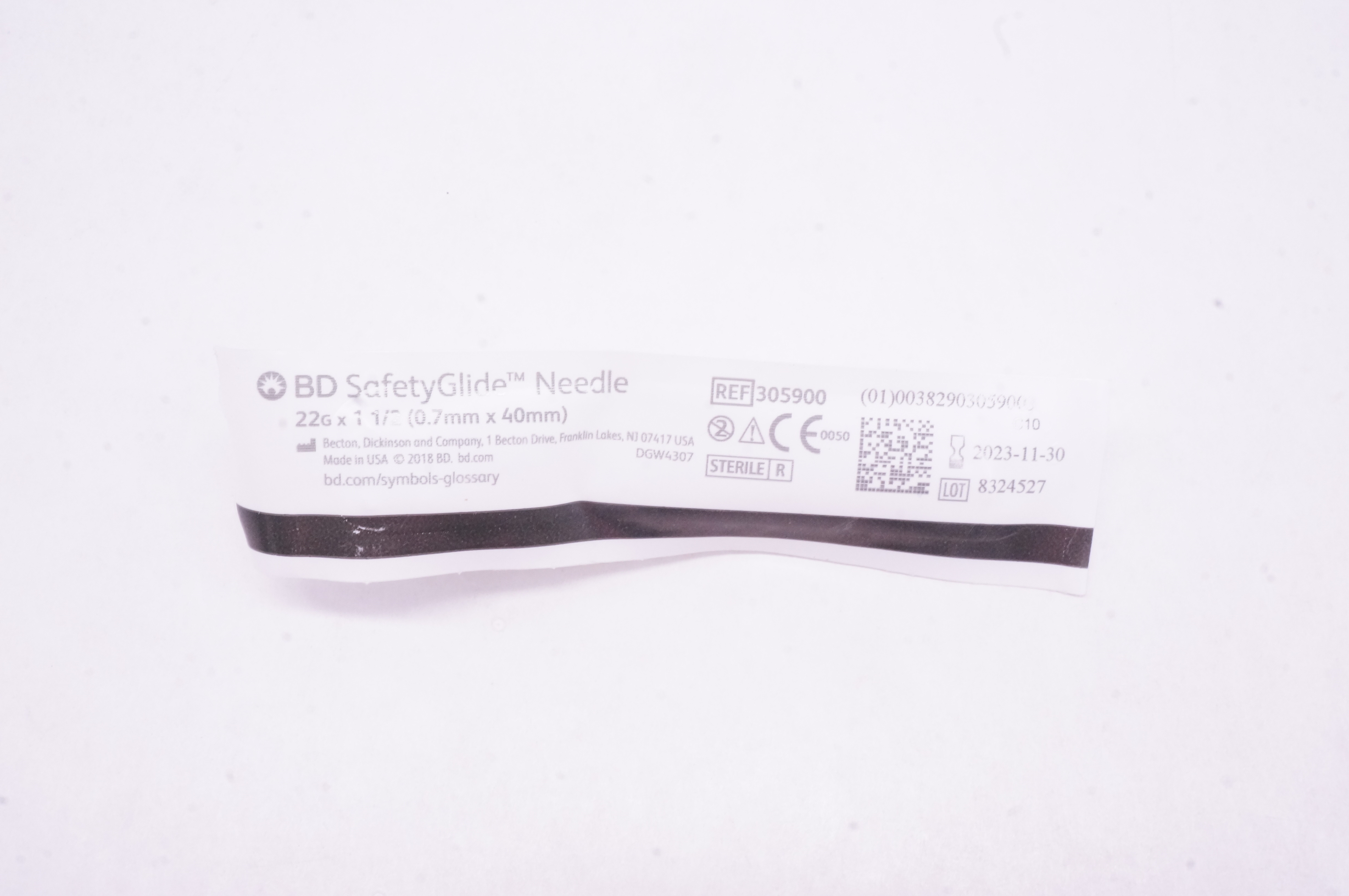 BD 305900 SafetyGlide Ndle 22G x 1-1/2