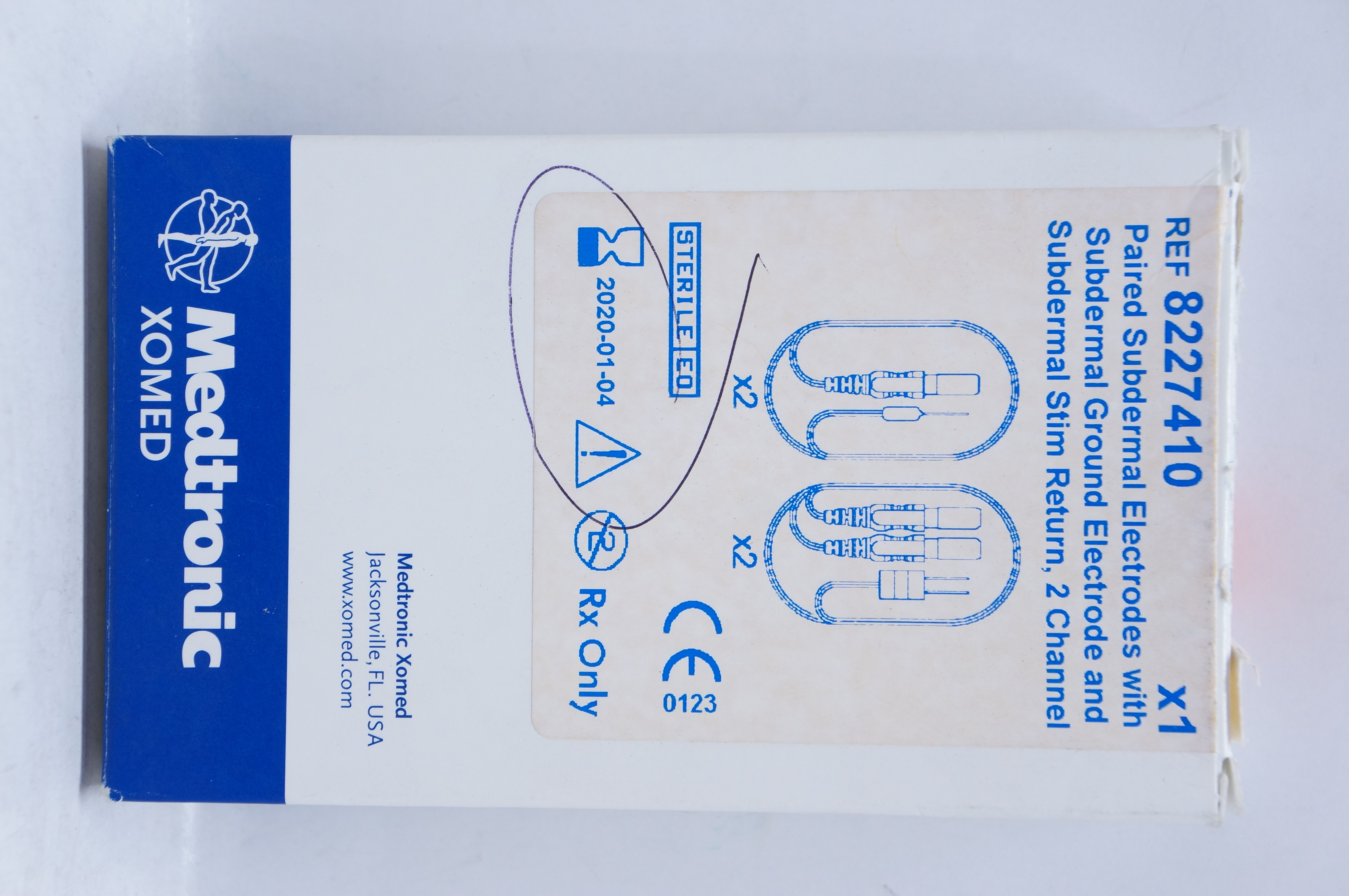 Medtronic 8227410 Paired Subdermal Electodes W/Ground Electrode & Stim Return(x)