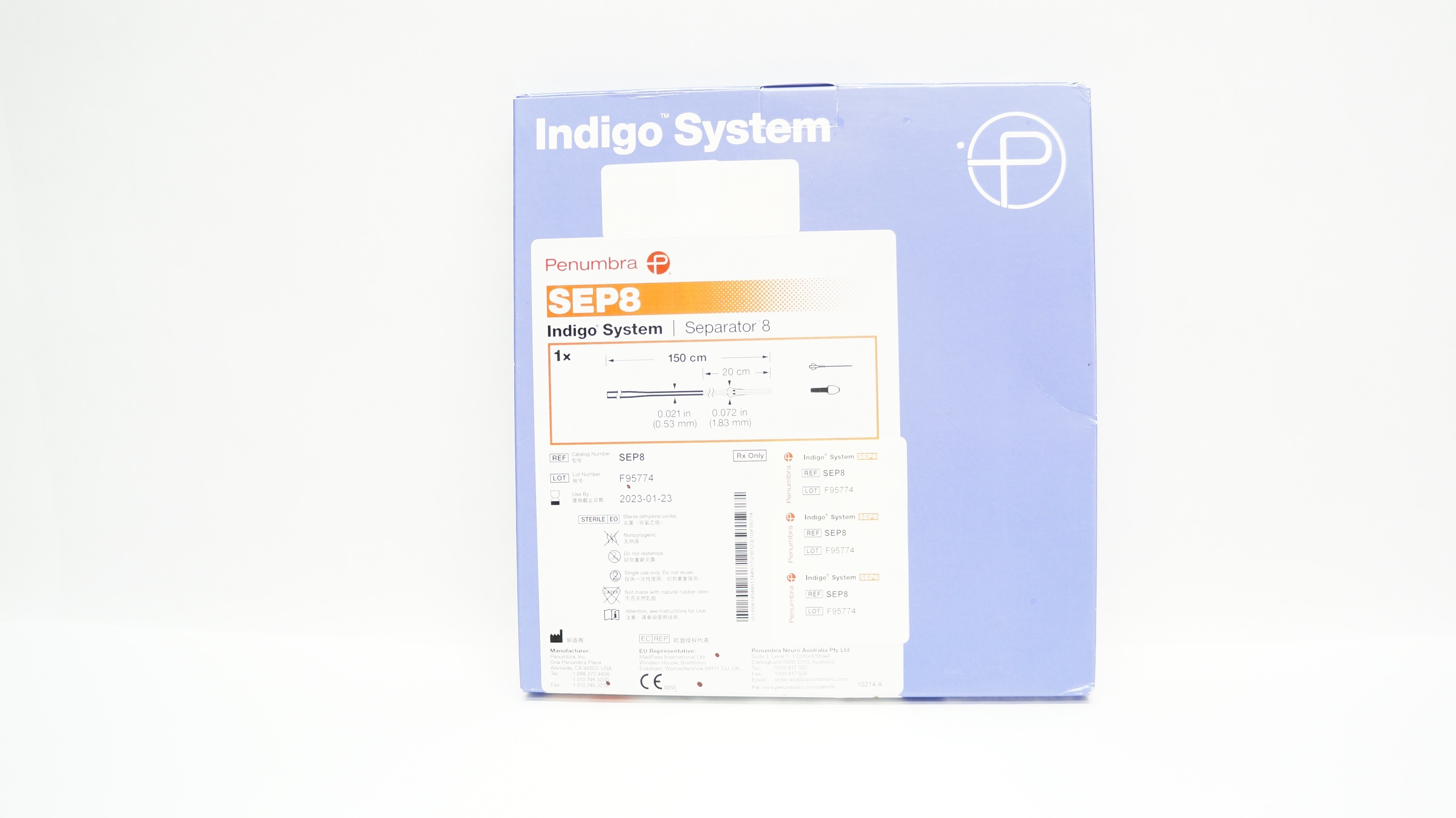 Penumbra SEP8 Indigo System Separator 8 150cm x 20cm x 0.021inch x 0.072inch (x)