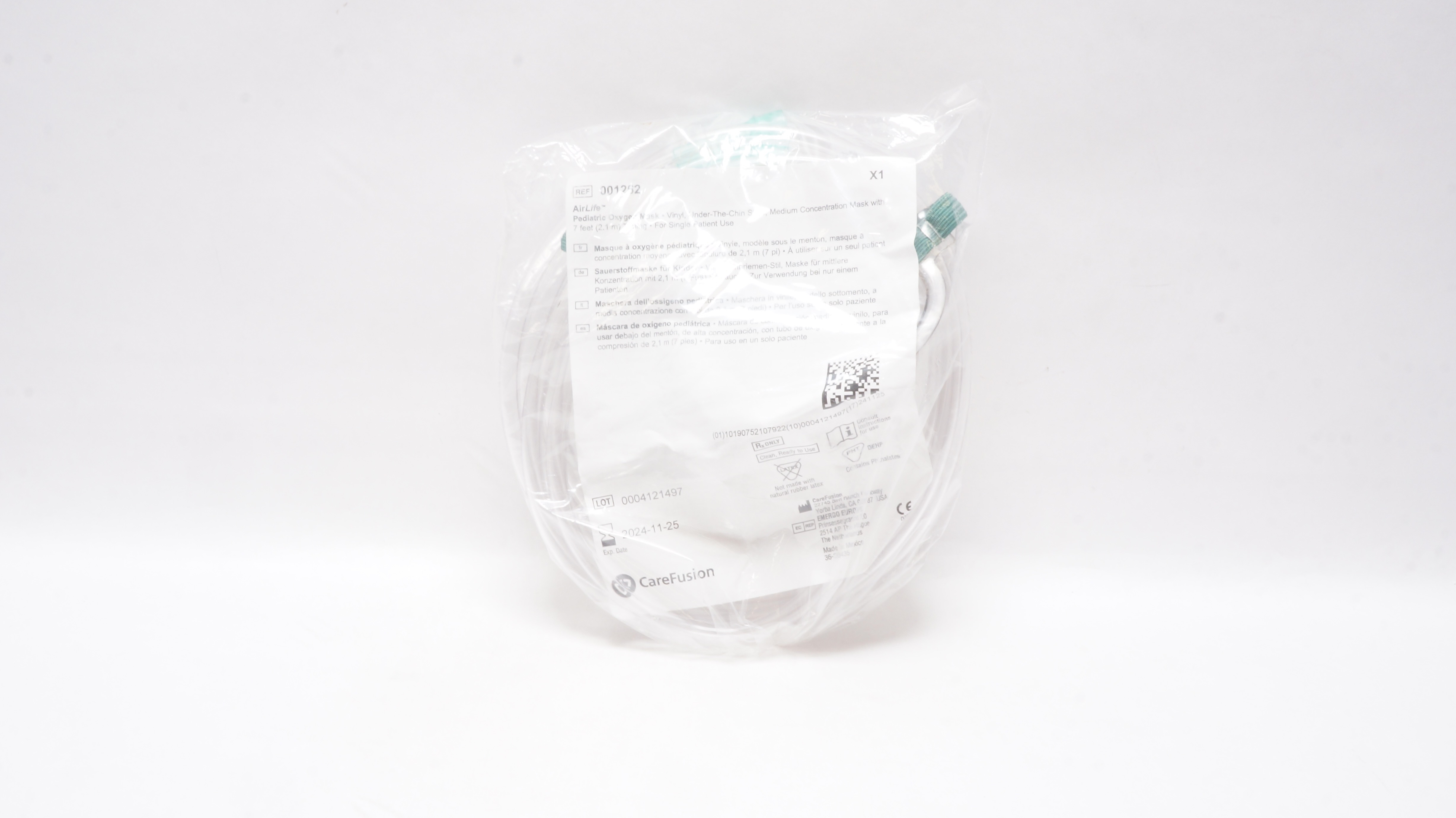 CareFusion 001262 AirLife Pediatric Oxygen Mask 7F.