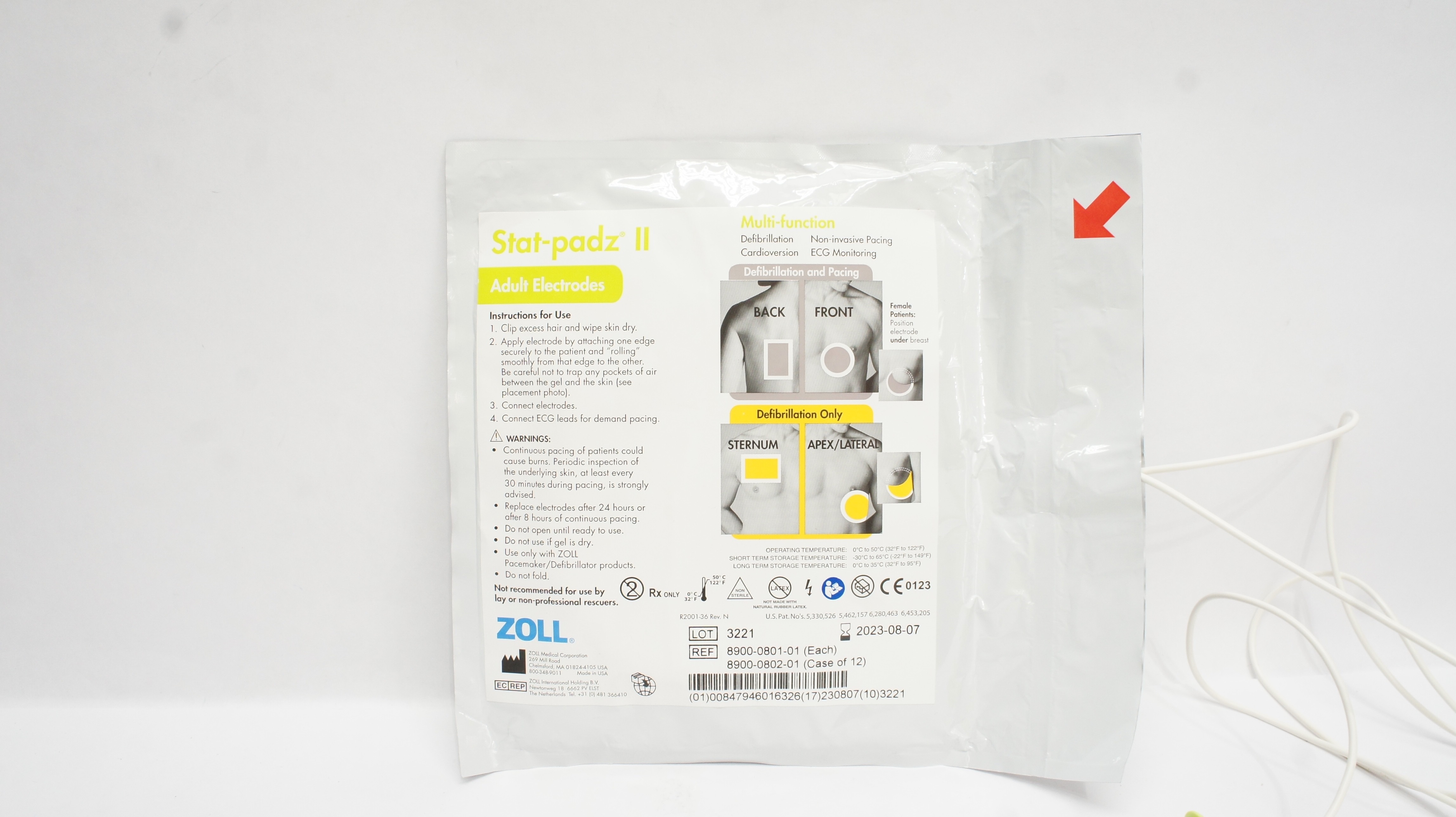 ZOLL 8900-0801-01 Stat-Padz II Adult Electrodes (x)