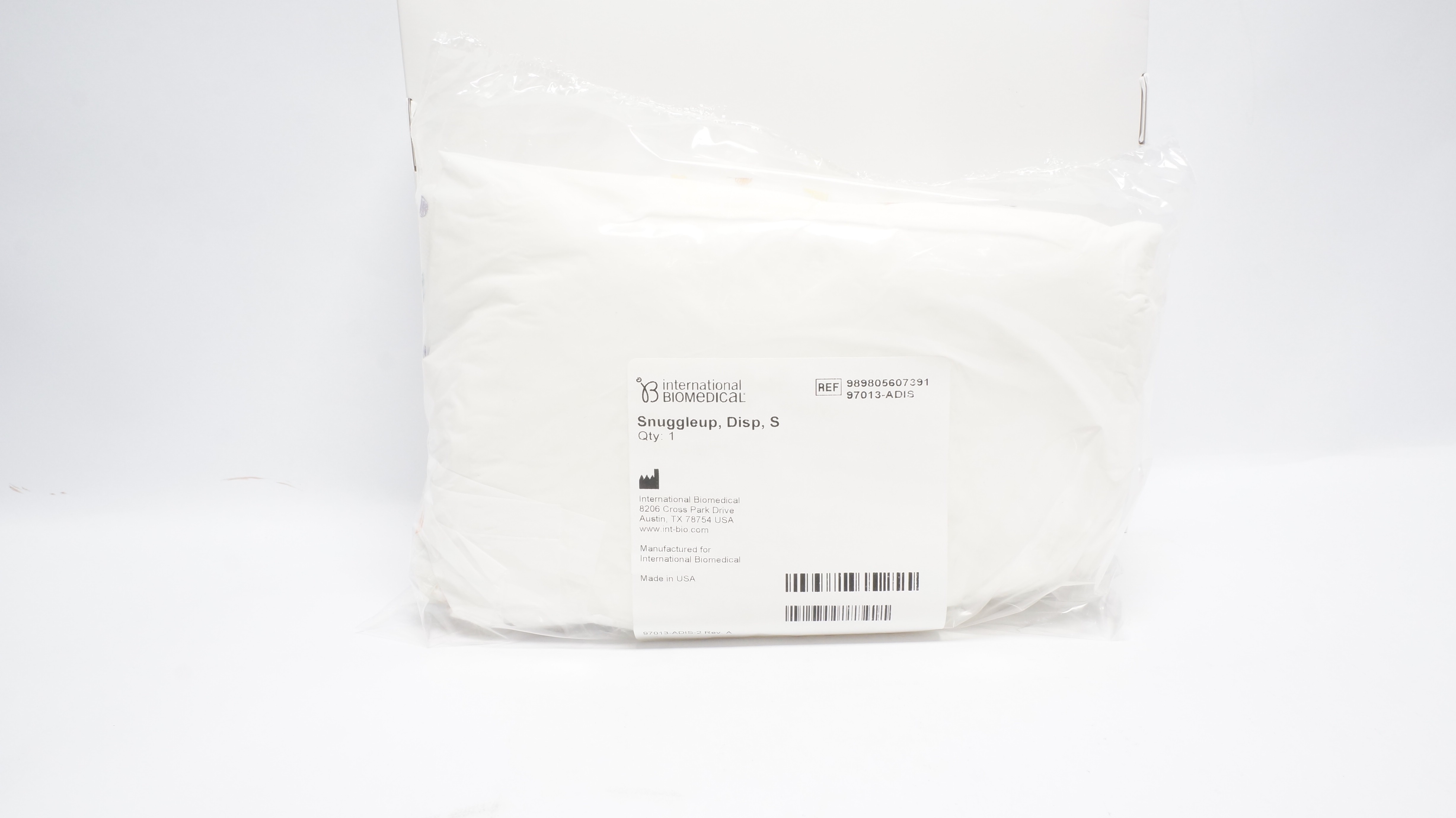 International Biomedical 989805607391/97013-ADIS Snuggleup Disp Small