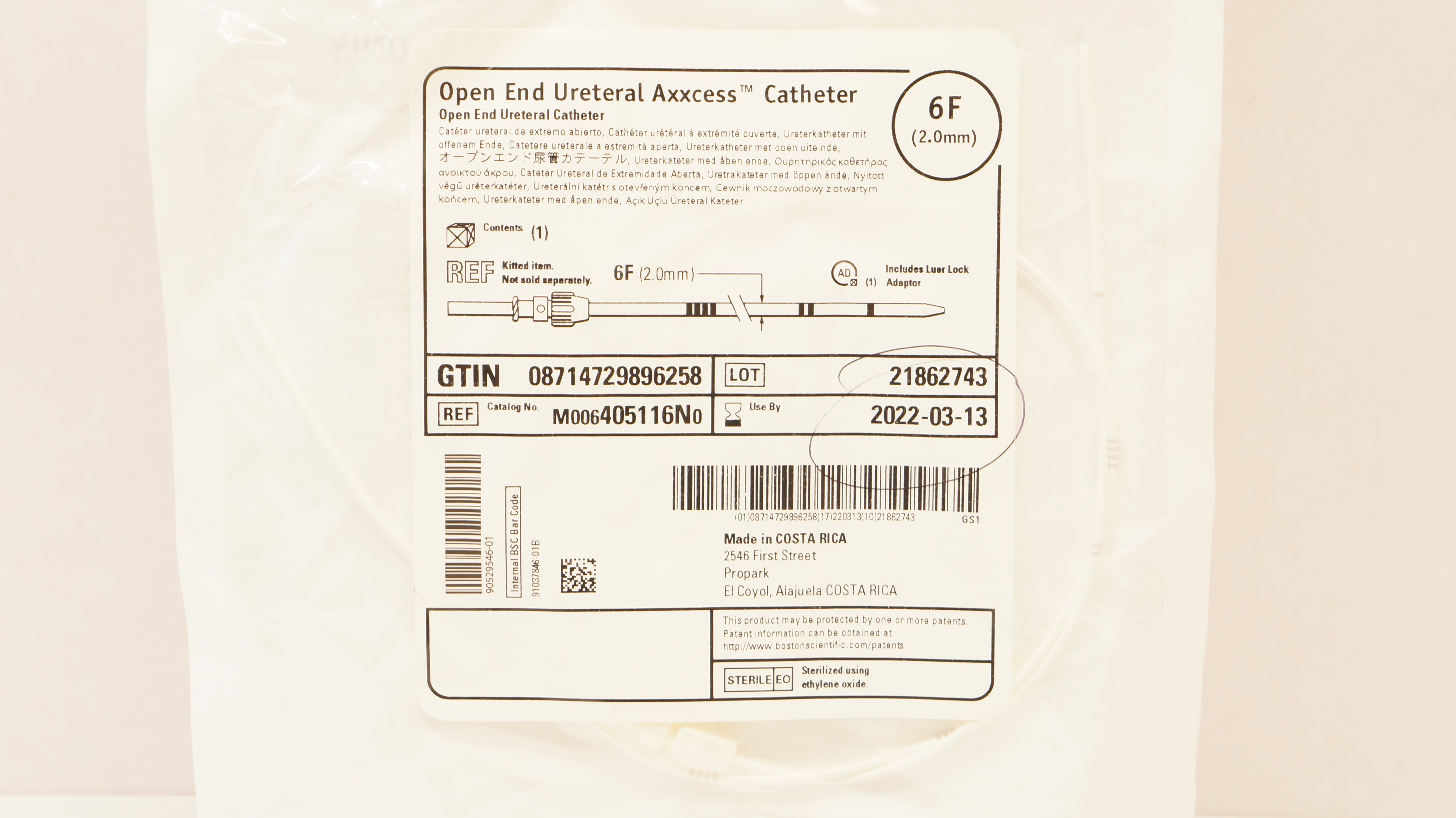 Boston Scientific M006405116N0 Open End Ureteral Axxcess