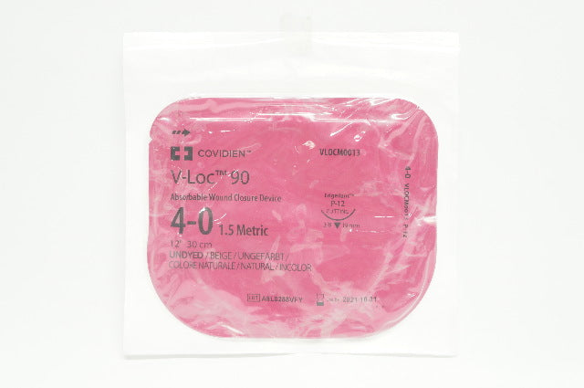 Covidien VLOCM0013 4-0 V-Loc 90 Absorbable Wound, P-12, 3/8 19mm, 12inch