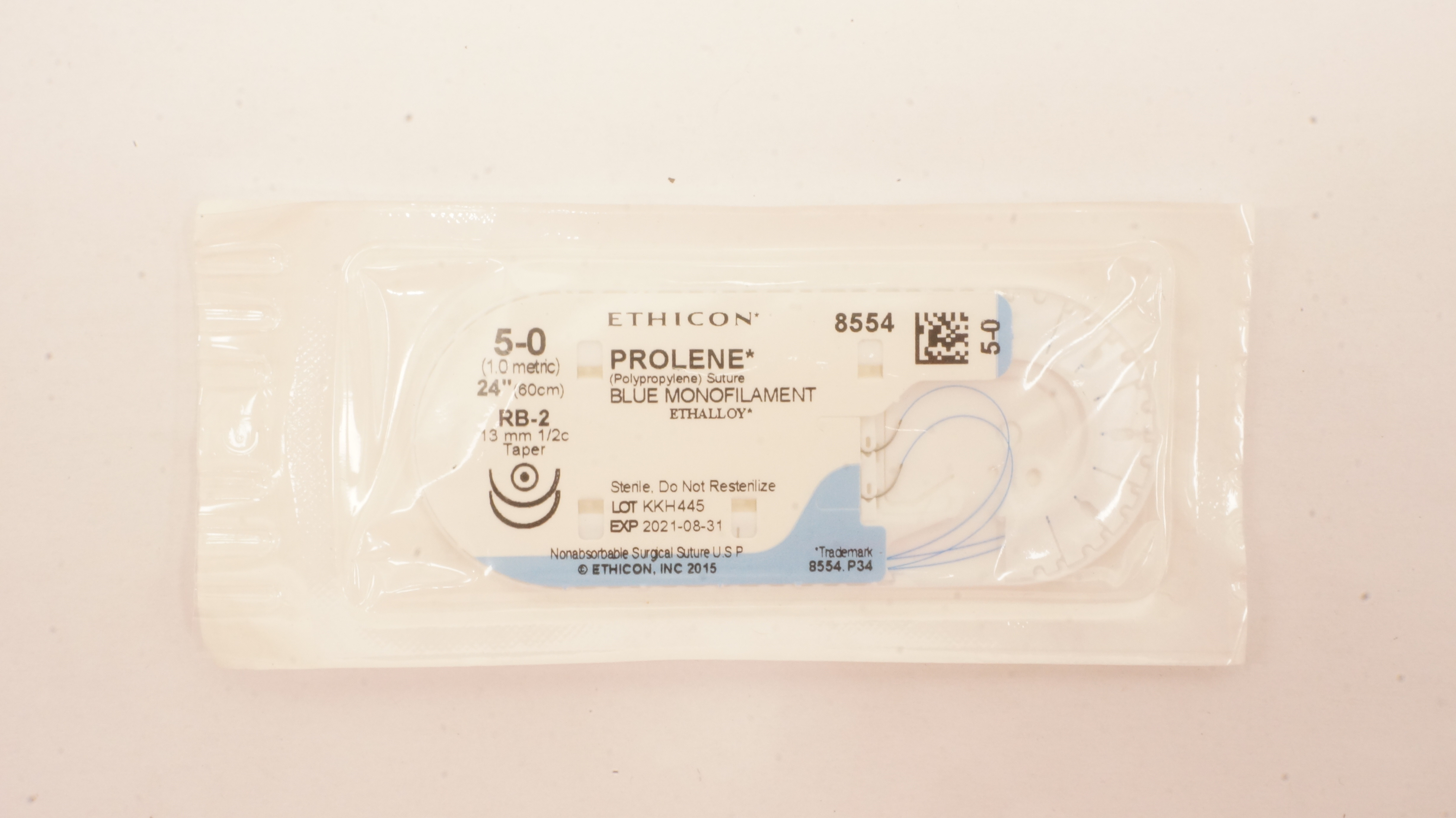 Ethicon 8554 5-0 PROLENE Stre RB-2 13mm 1/2c Taper 24inch (x)