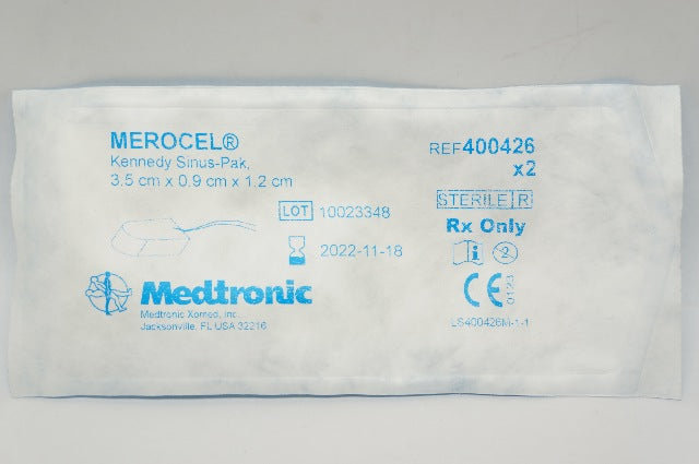 Medtronic 400426 MEROCEL Kennedy Sinus-Pak 3.5cm x 0.9cm x 1.2cm - Pack of 2