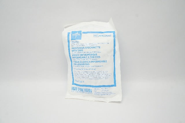 Medline NON22535T Imprevious Stockinette W/Tabs Blue 12In x 48In