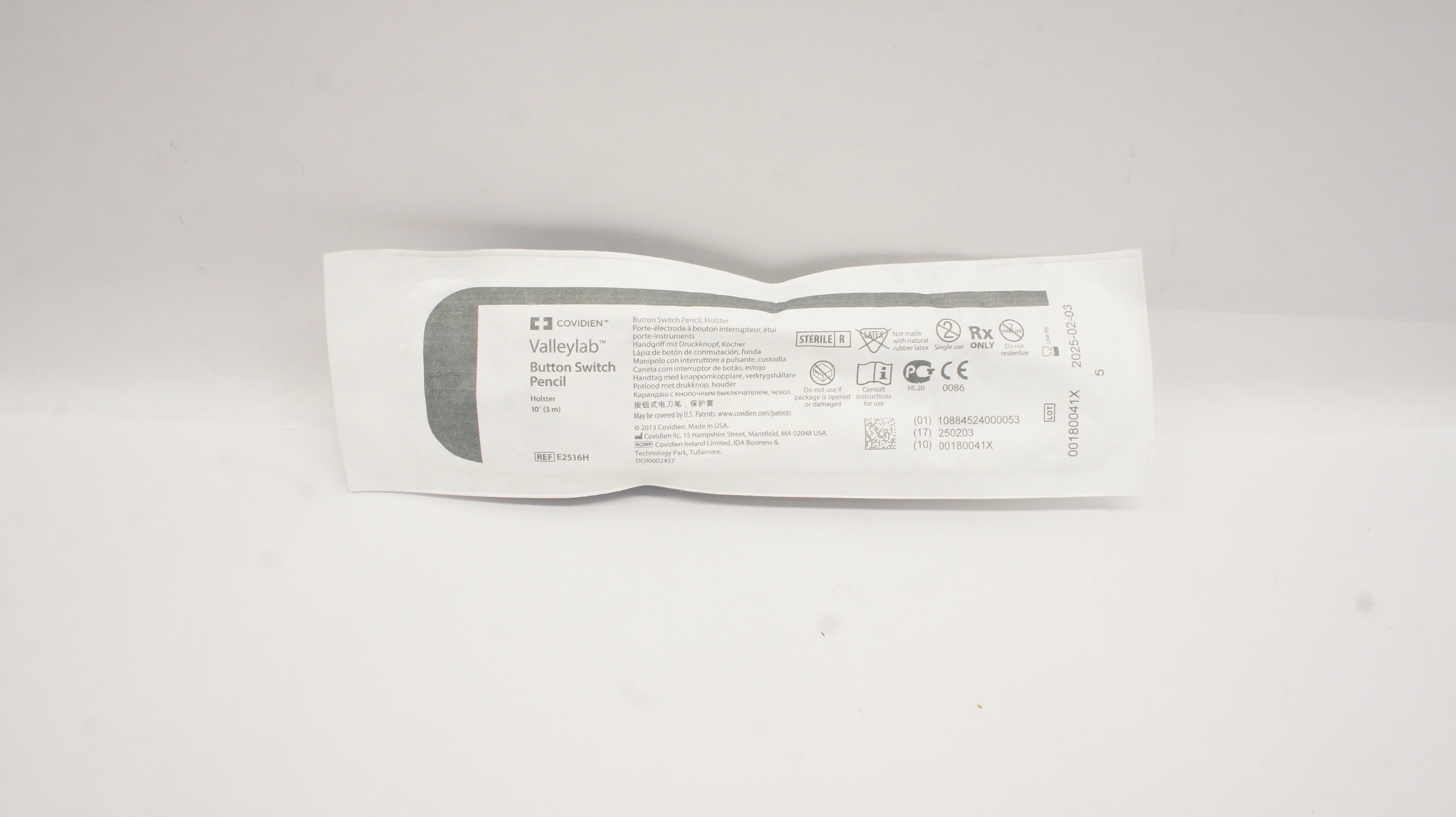Covidien E2516H Valleylab Button Switch Pencil, Holster 10Ft.