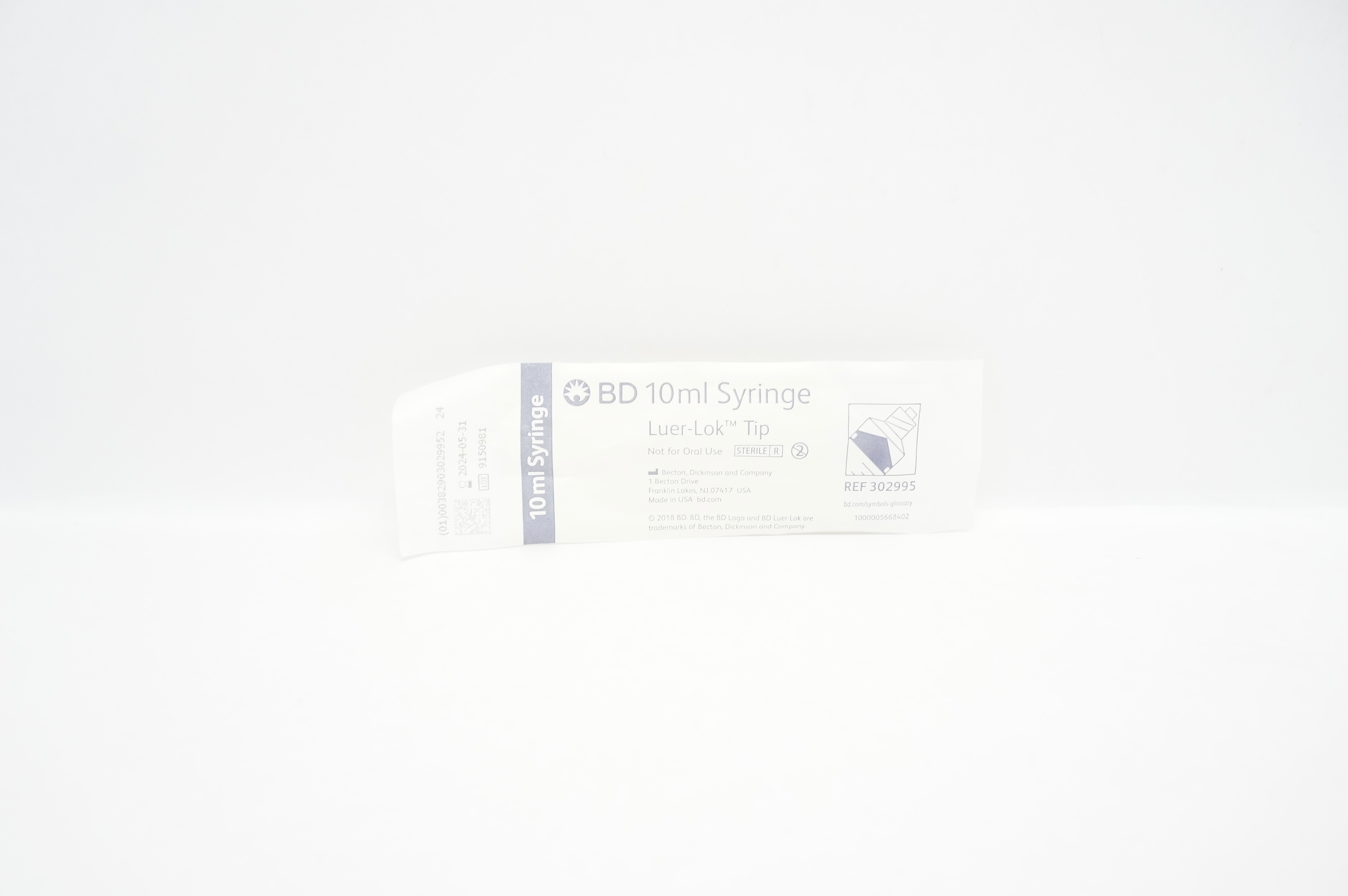 BD 302995 10ml Syringe Luer-Lok Tip