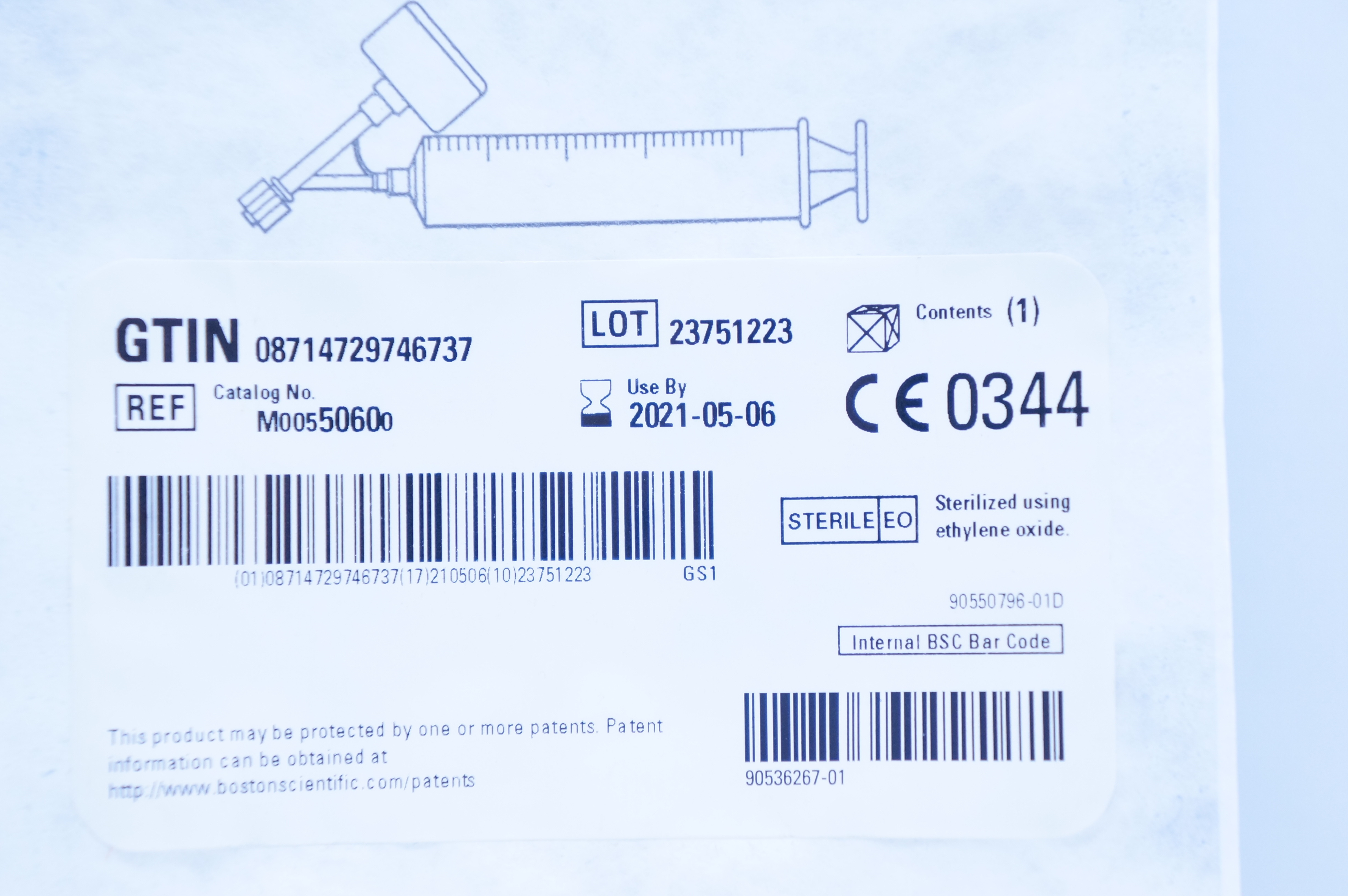 Boston Scientific 5060 Alliance II Single-Use Syringe/Gauge