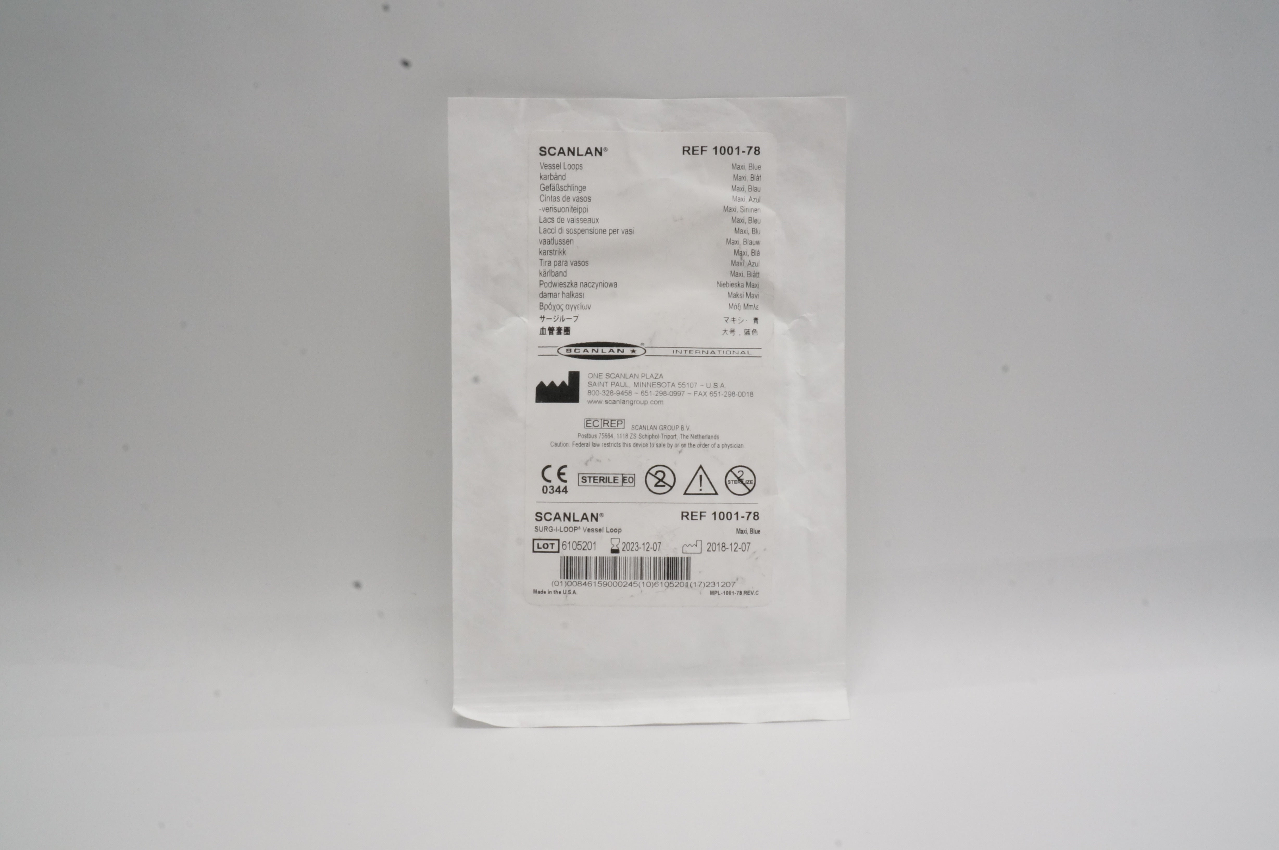 Scanlan 100178 SURGILOOP Vessel Loop, Maxi, Blue