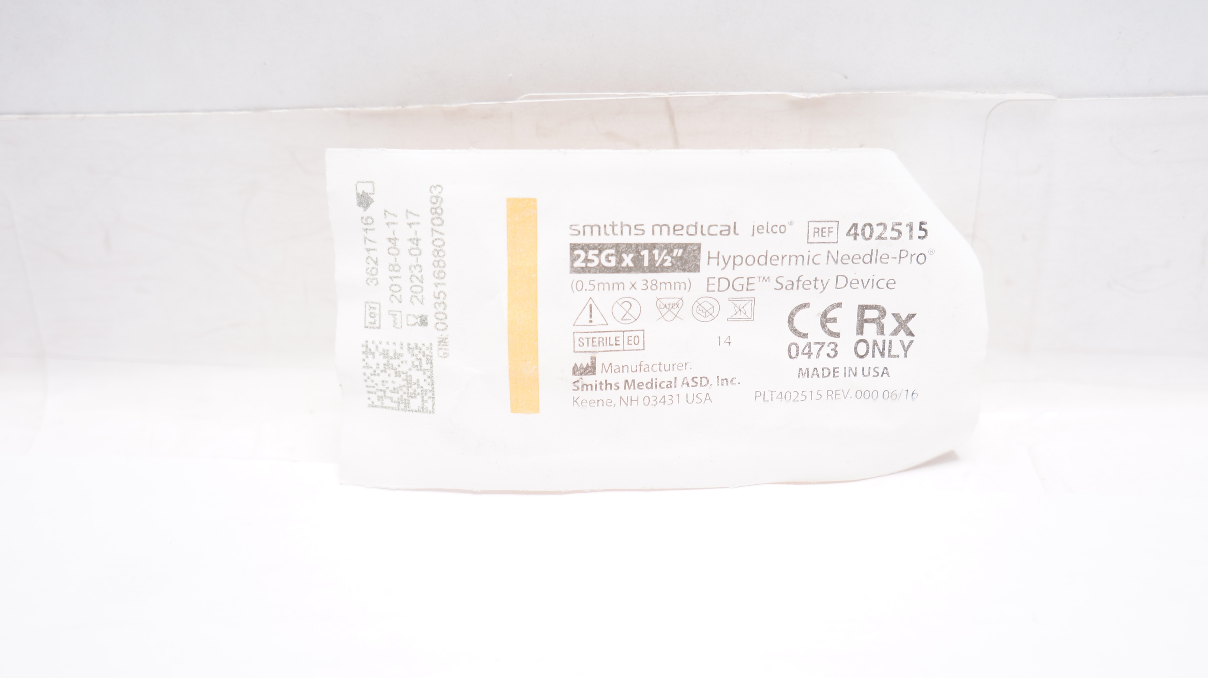 Smiths Medical 402515 Ndle-Pro EDGE Safety Device 25G x 1/1/2In (X)