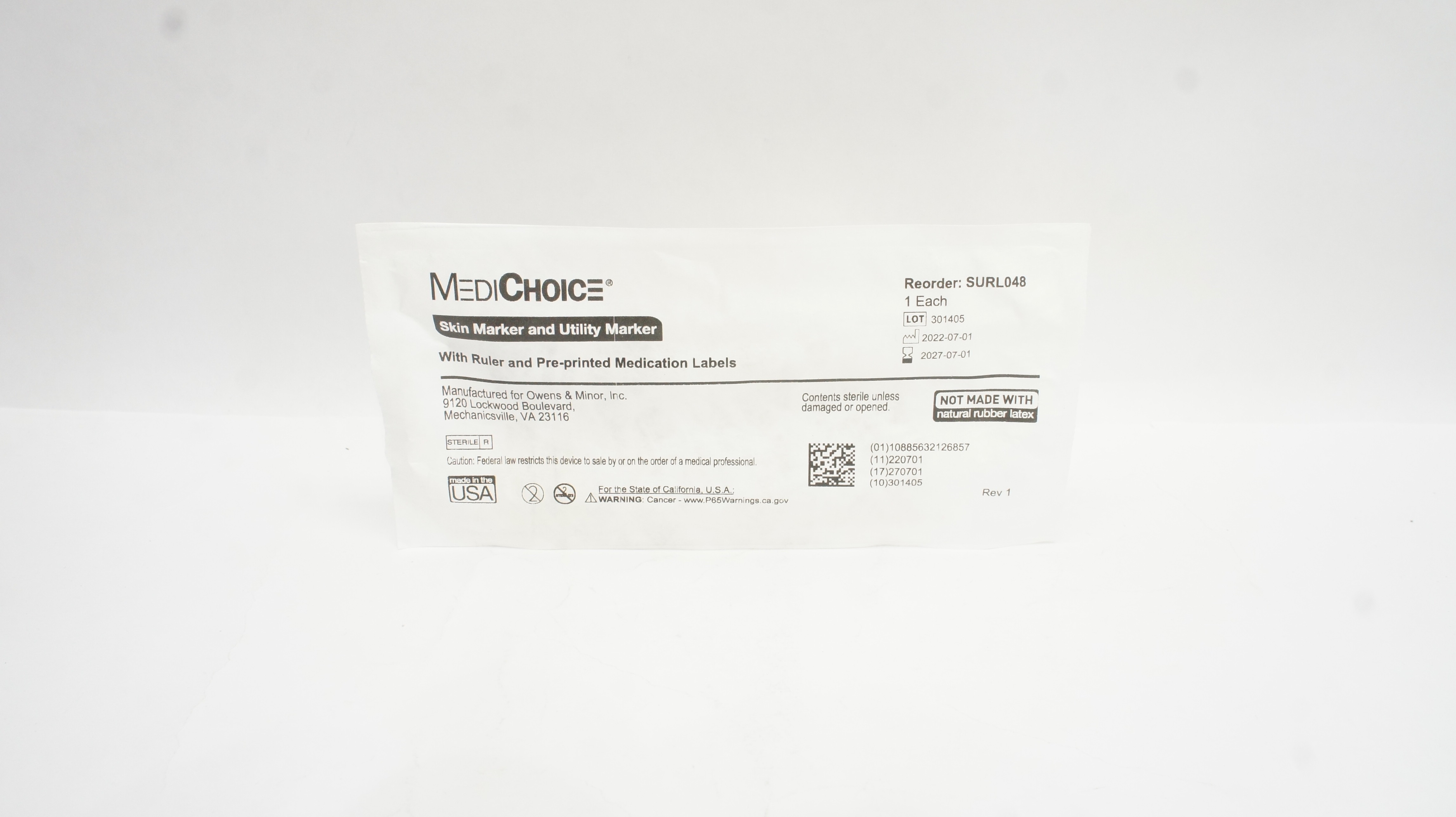 MediChoice 0507SURL048 Skin and Utility Markers with Ruler and Pre