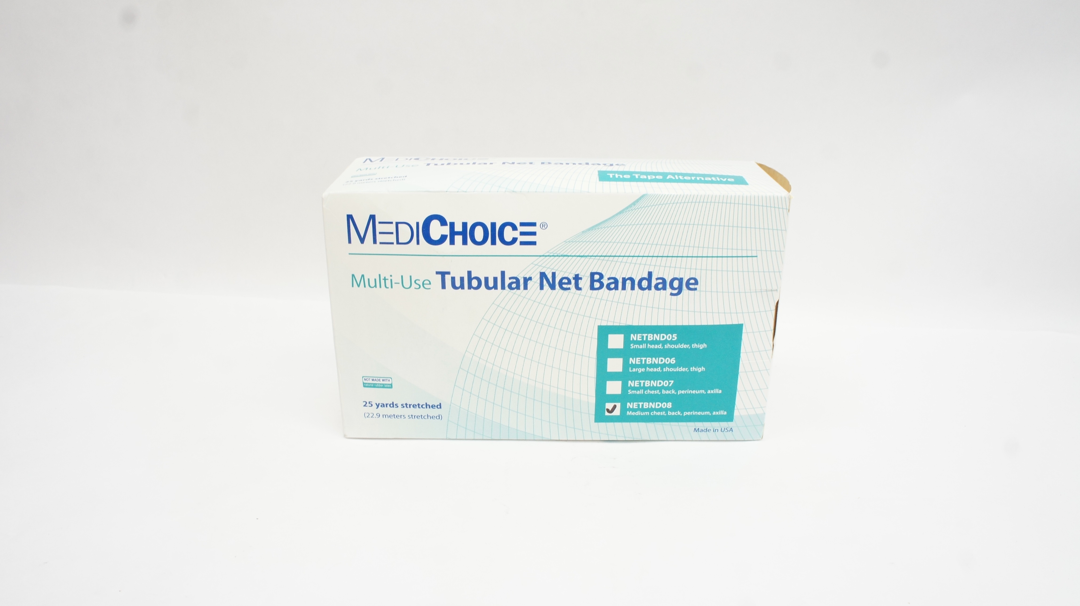 MediChoice NETBND08 MultiUse Tubular Net Bandage Medium 25yards Stretched