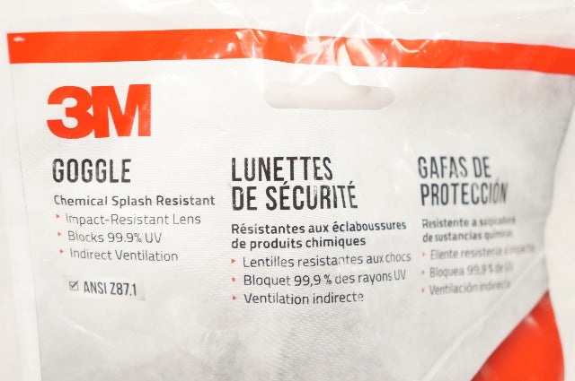 3M 334 Goggle Chemical Splash Resistant Lens