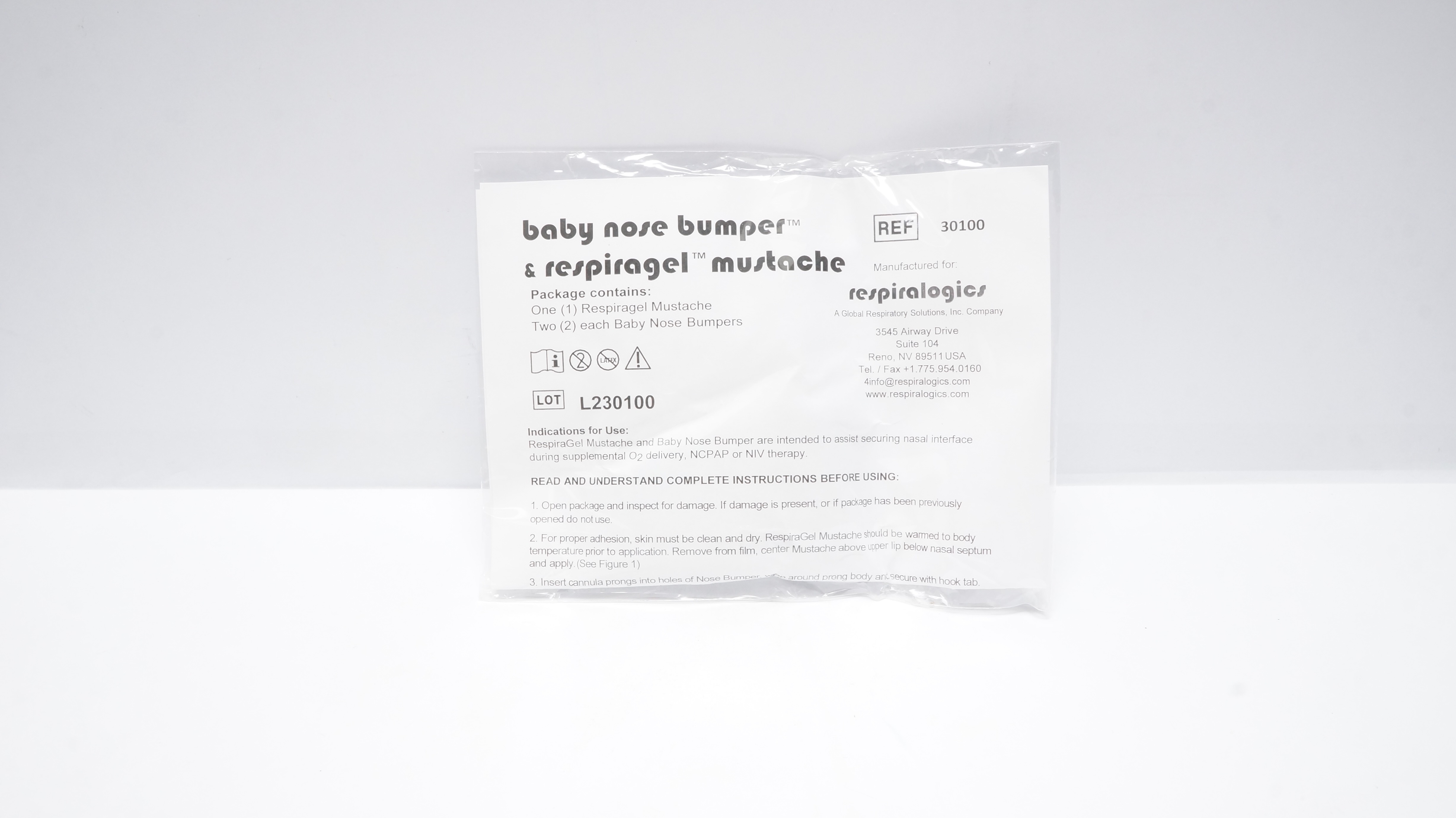 Respiralogics 30100 (2) Baby Nose Bumper & (1) RespiraGel Mustache