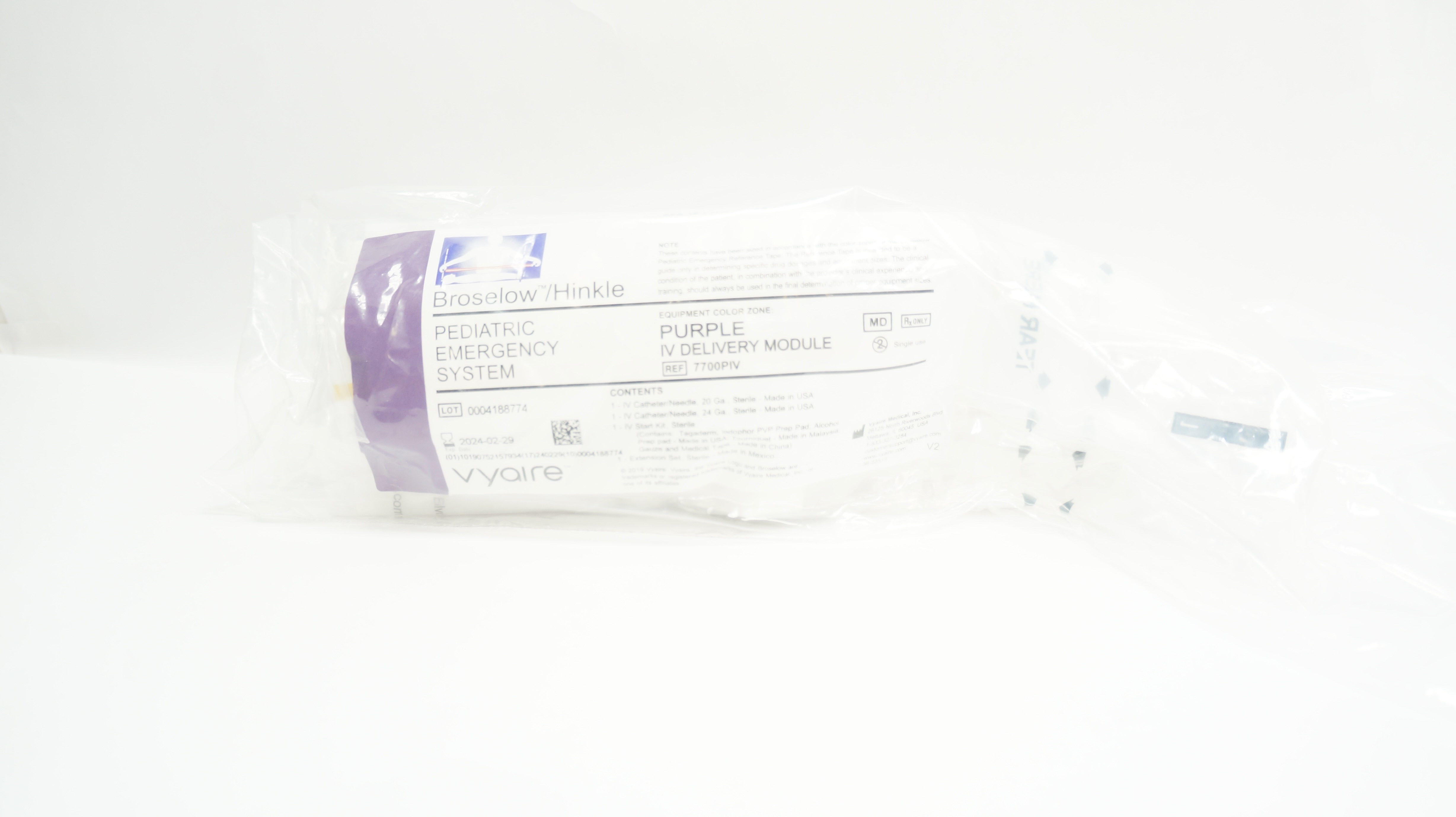 Vyaire 7700PIV Broselow/Hinkle Pediatric Emergency System, Purple
