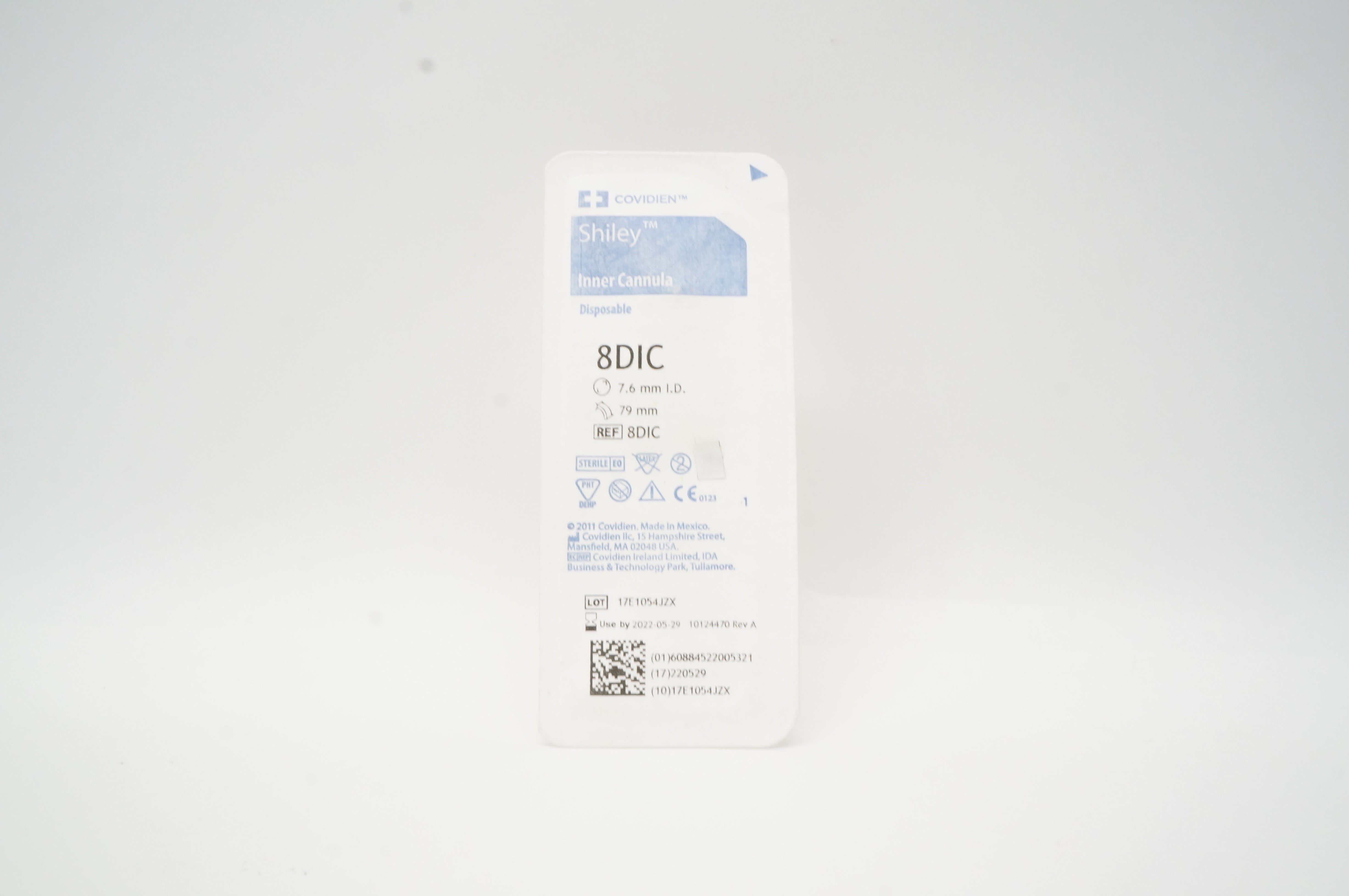Covidien 8DIC Shiley Inner Cannula, 7.6mm ID, 79mm, Disposable