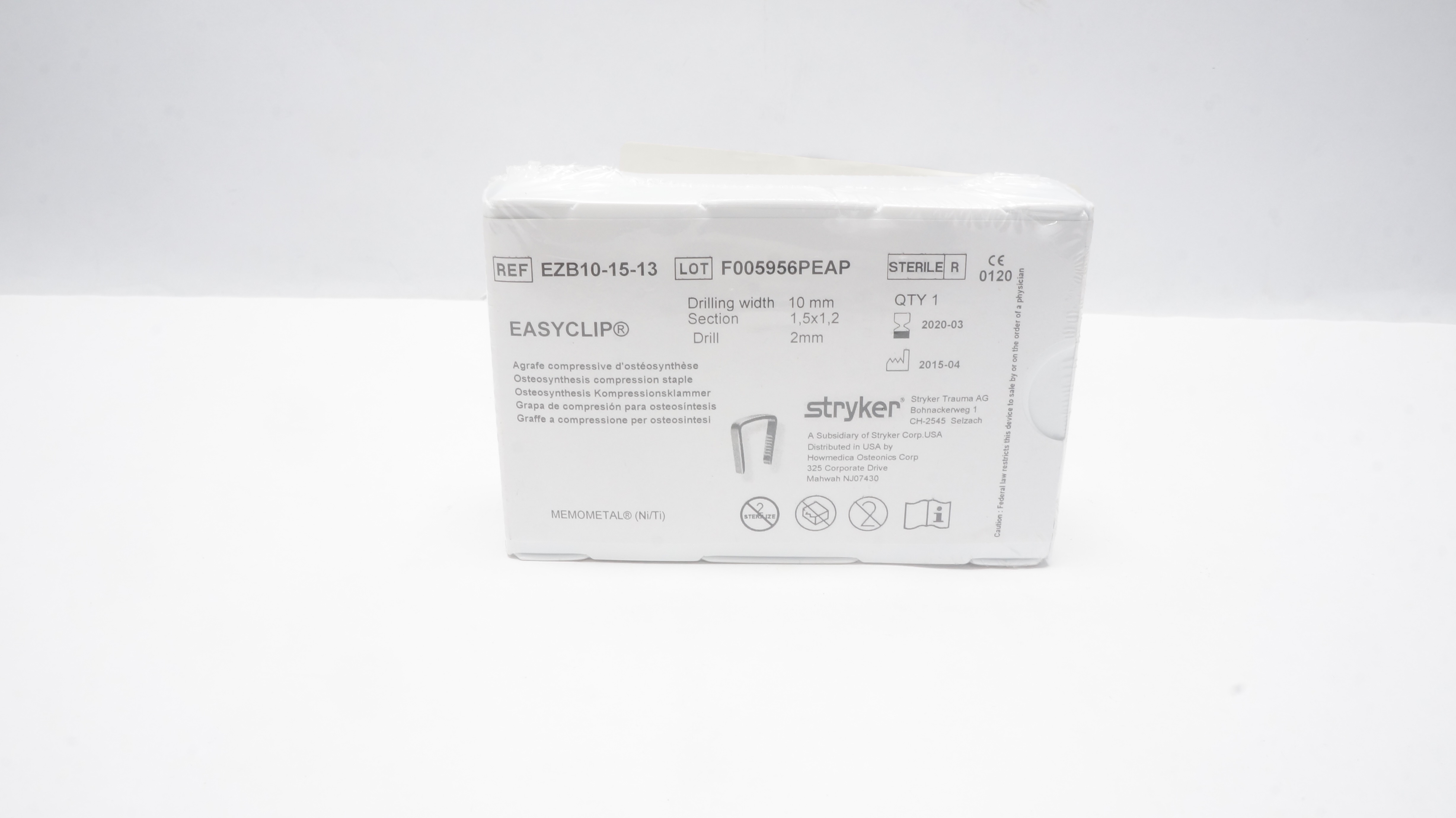 Stryker EZB10-15-13 EASYCLIP Osteosynthesis Compression Staple (x)