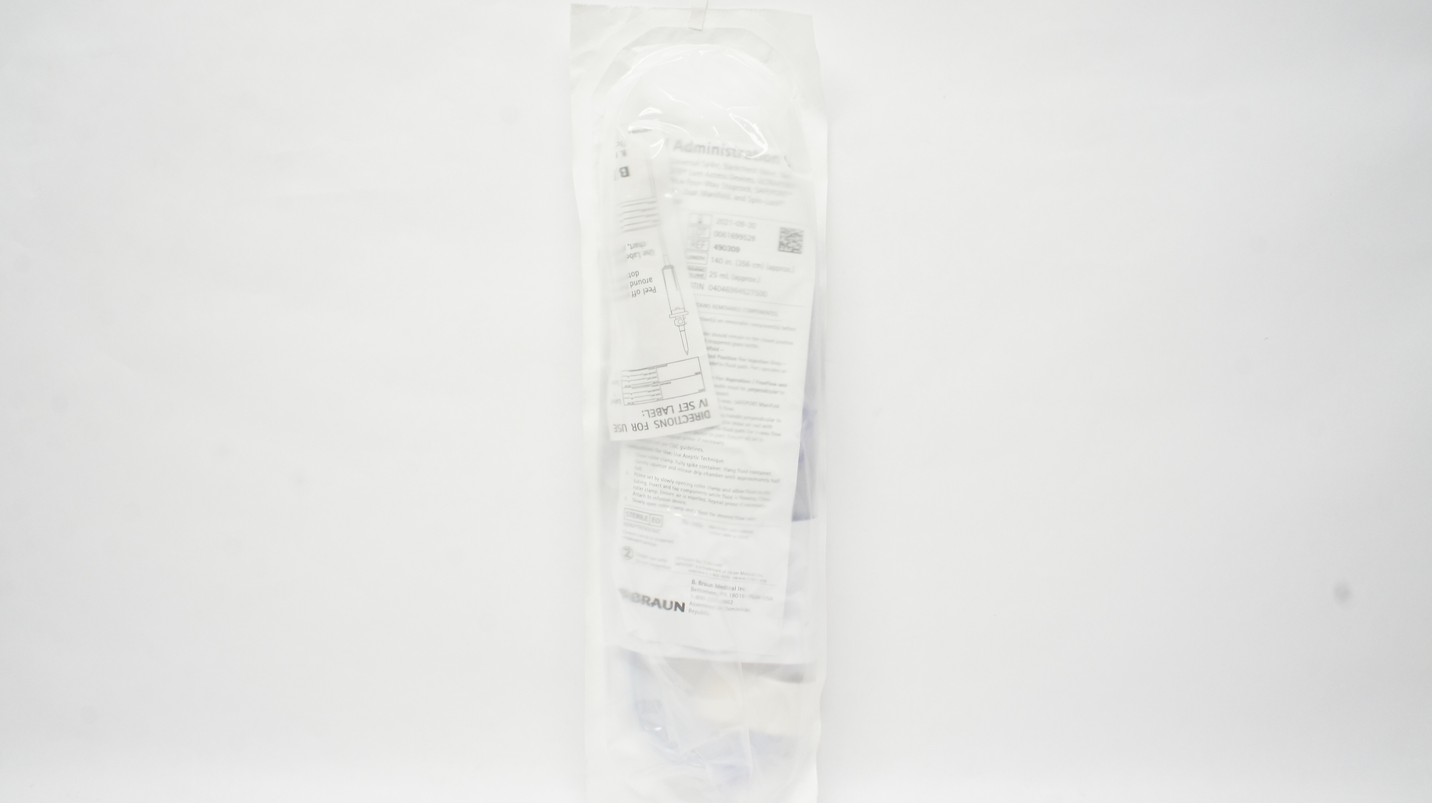 Braun 490309 IV Administration Set 140inch 25ml 15Drops/mL (x)