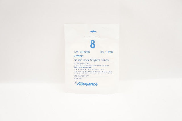 Allegiance 2D7255 Triflex Sterile Latex Surgical Gloves Size 8