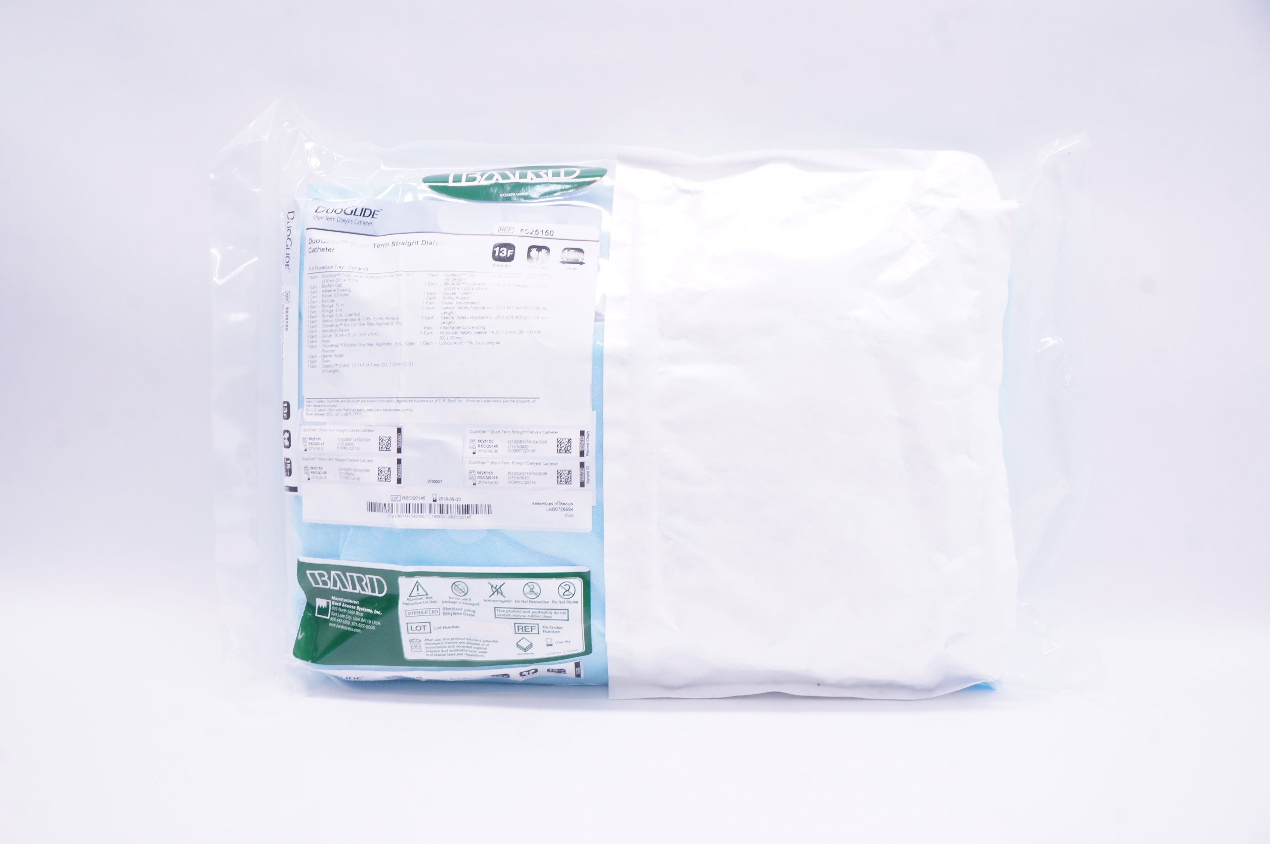 Bard 5625150 DuoGlide Short-Term Straight Dialysis Catheter (x)