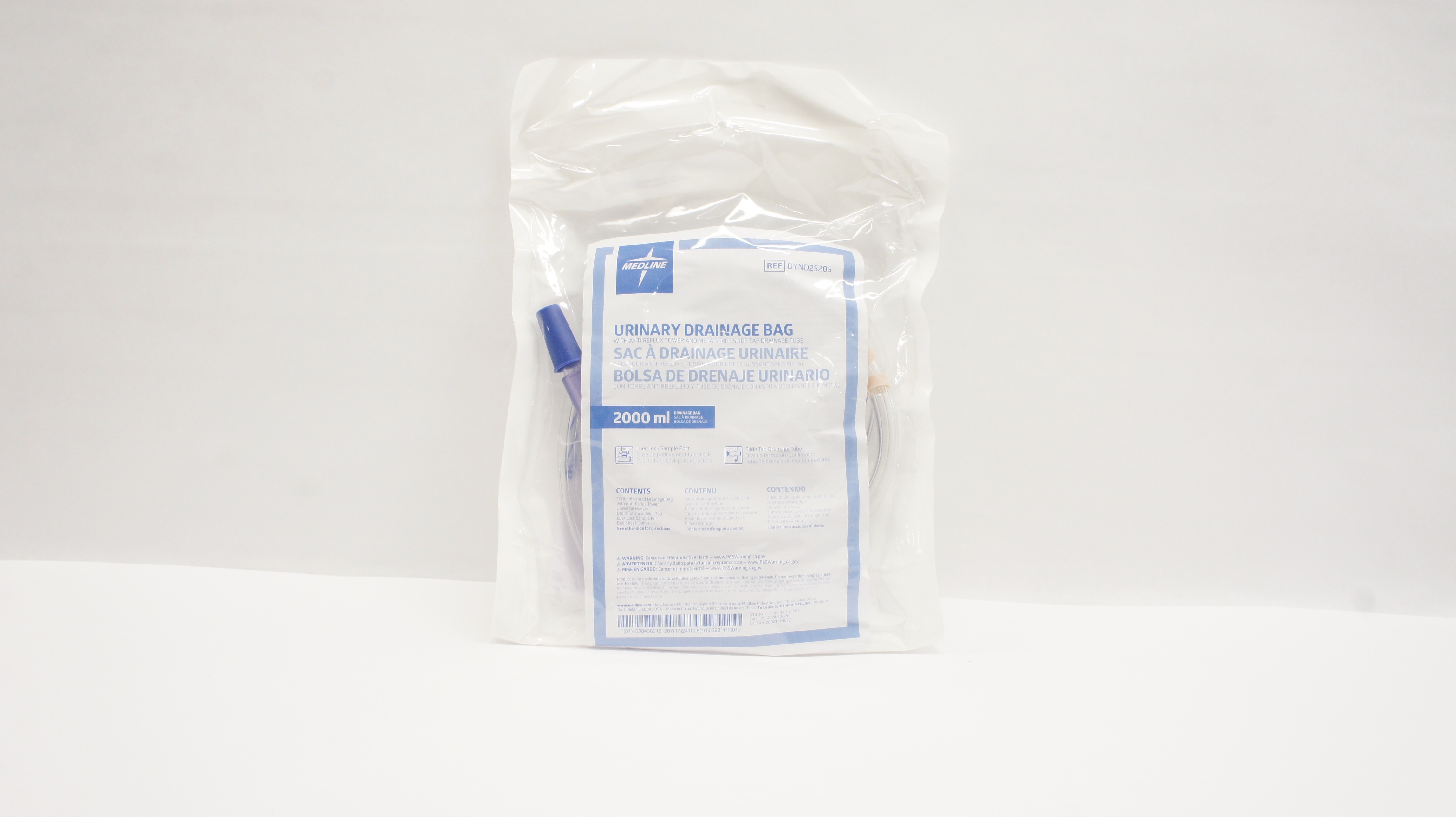 Medline DYND25205 Urinary Drainage Bag 2000mL