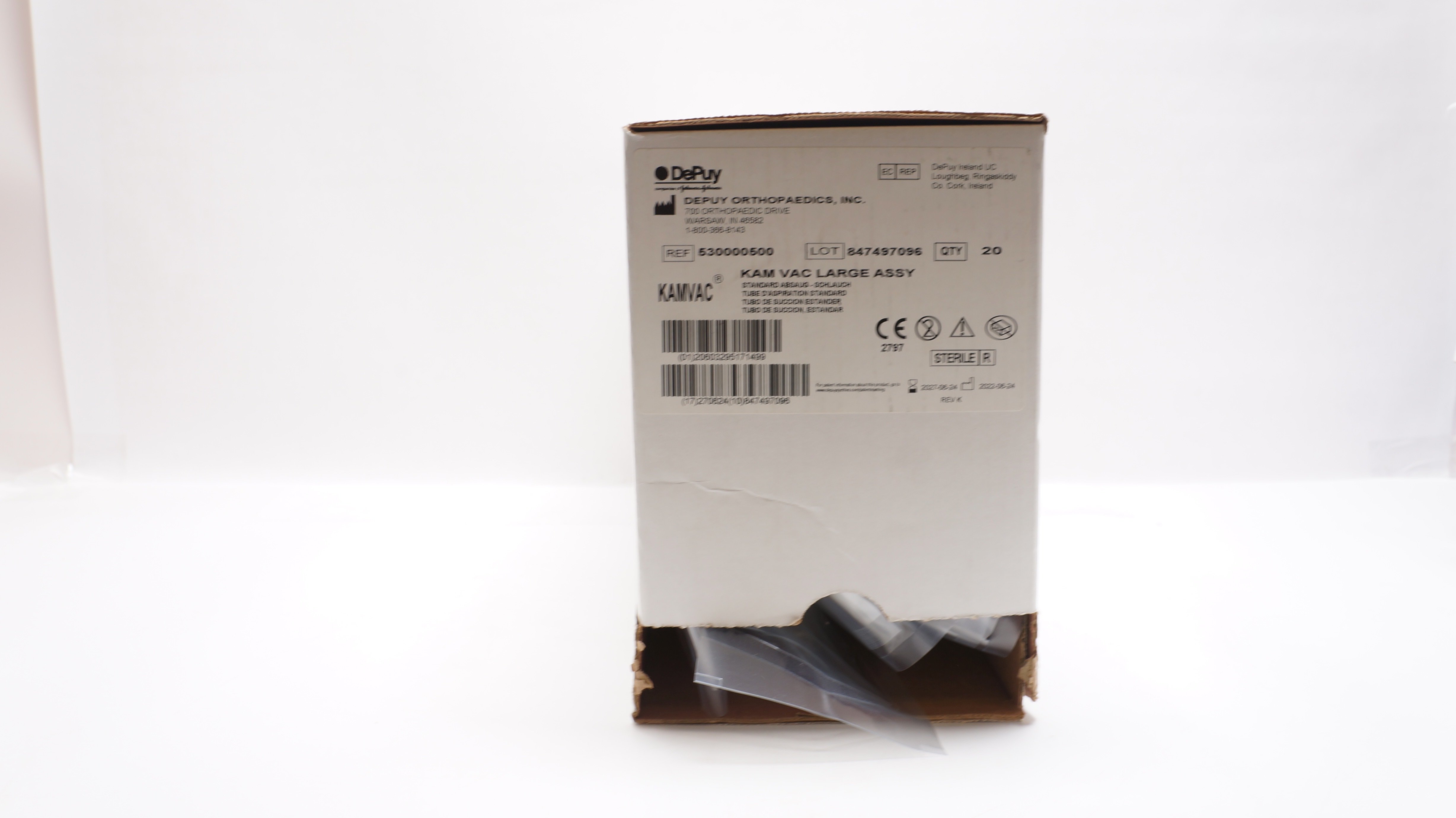 DePuy Orthopaedics 530000500 KAM VAC LARGE ASSY Box of 15