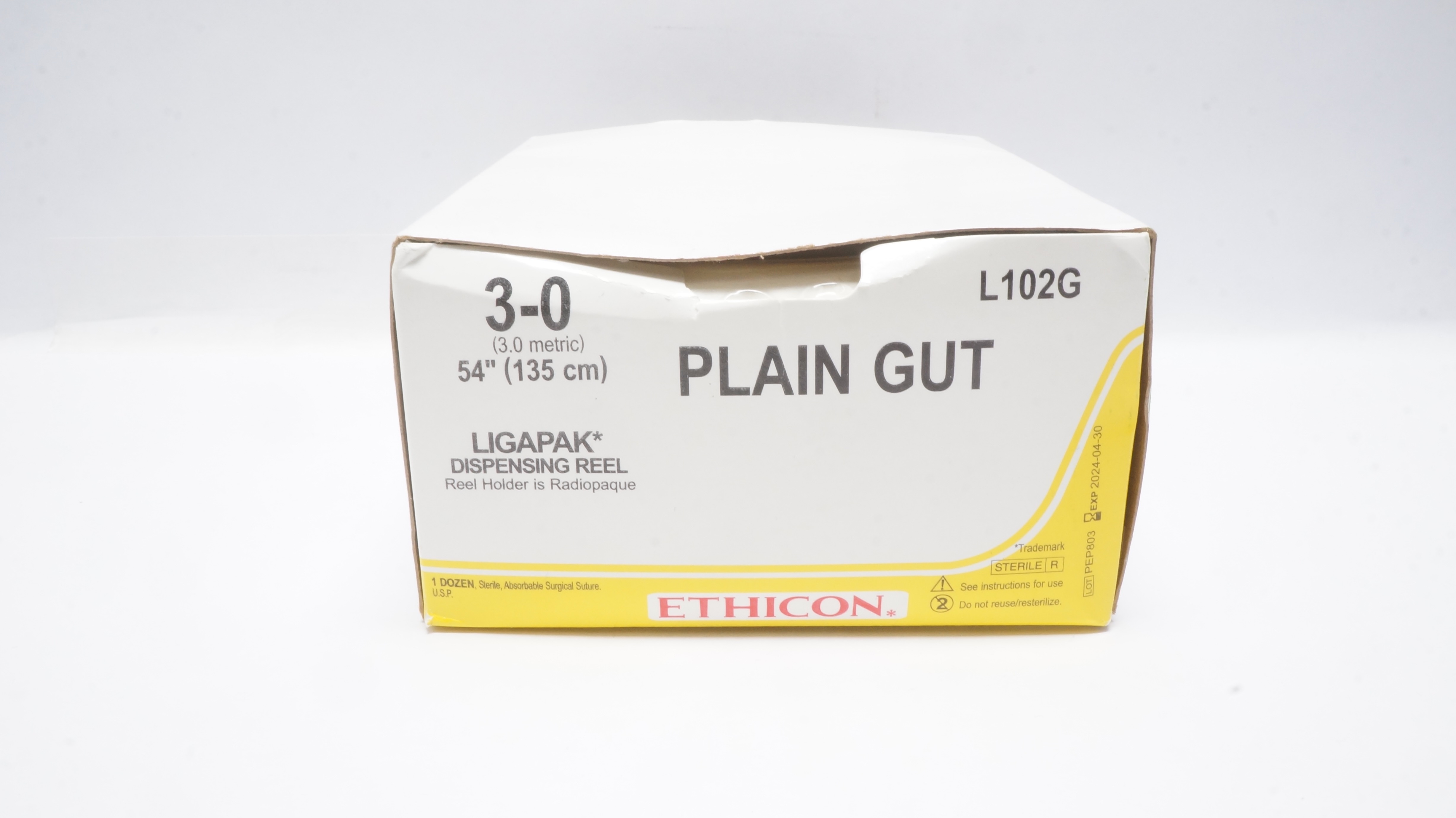 Ethicon L102G 3-0 Plain Gut Surgical Stre 54inch (x) - Box of 10