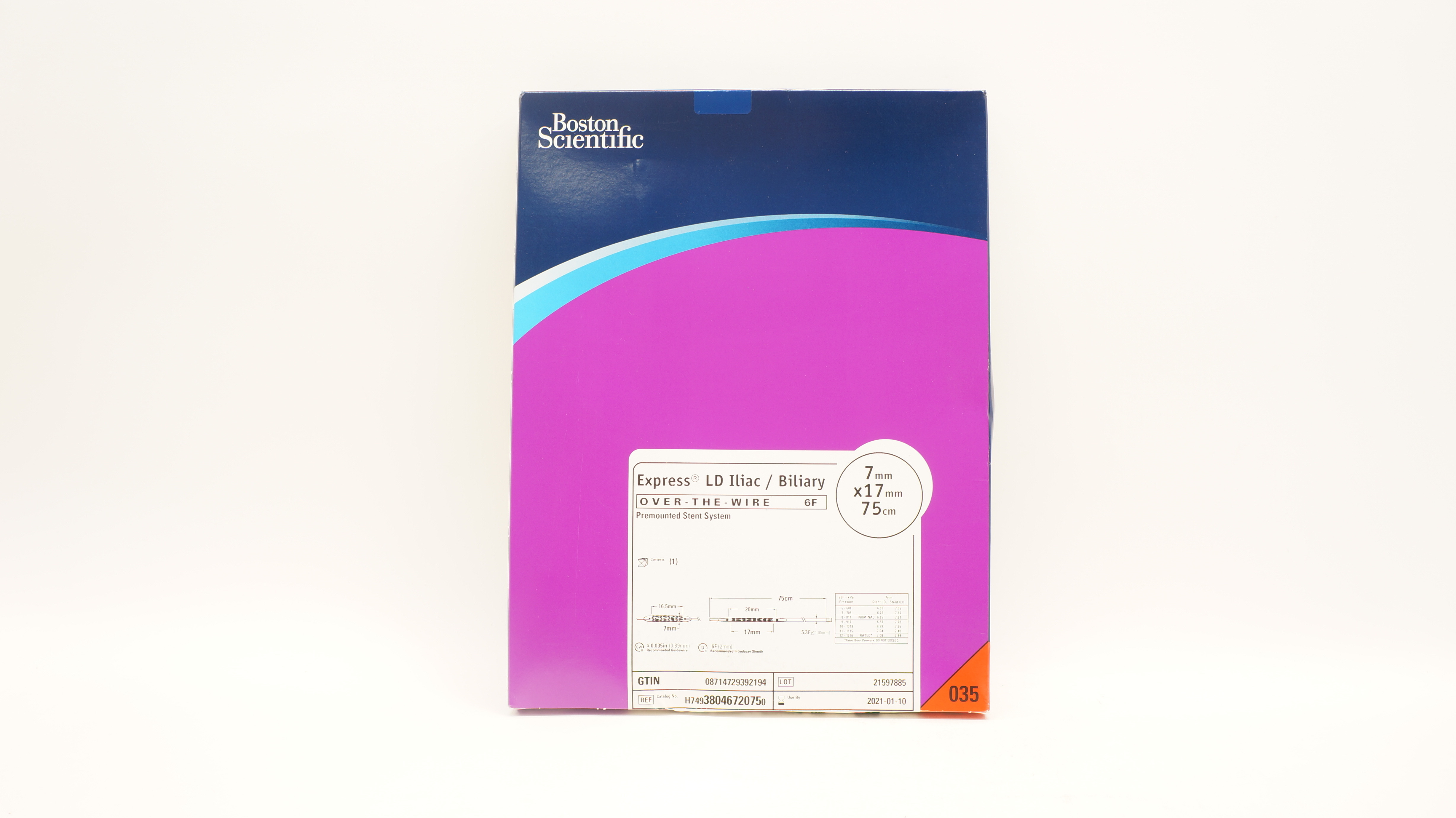 BostonScientific 3804672075 Express LD Iliac Premounted Stent Sys 7x17mm 75cm(x)