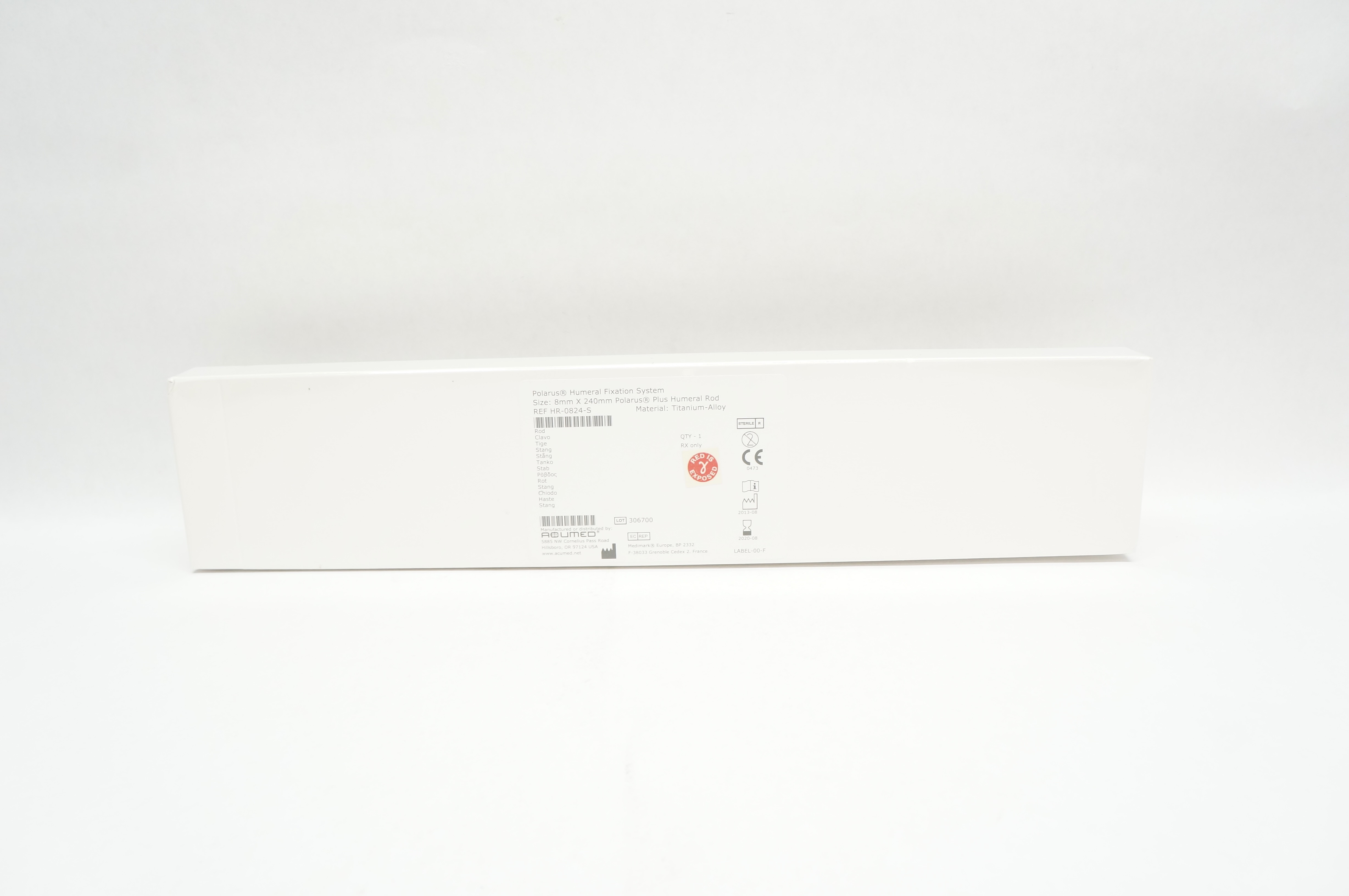 Acumed HR-0824-S Polarus Plus Humeral Rod 8mm x 240mm (x)