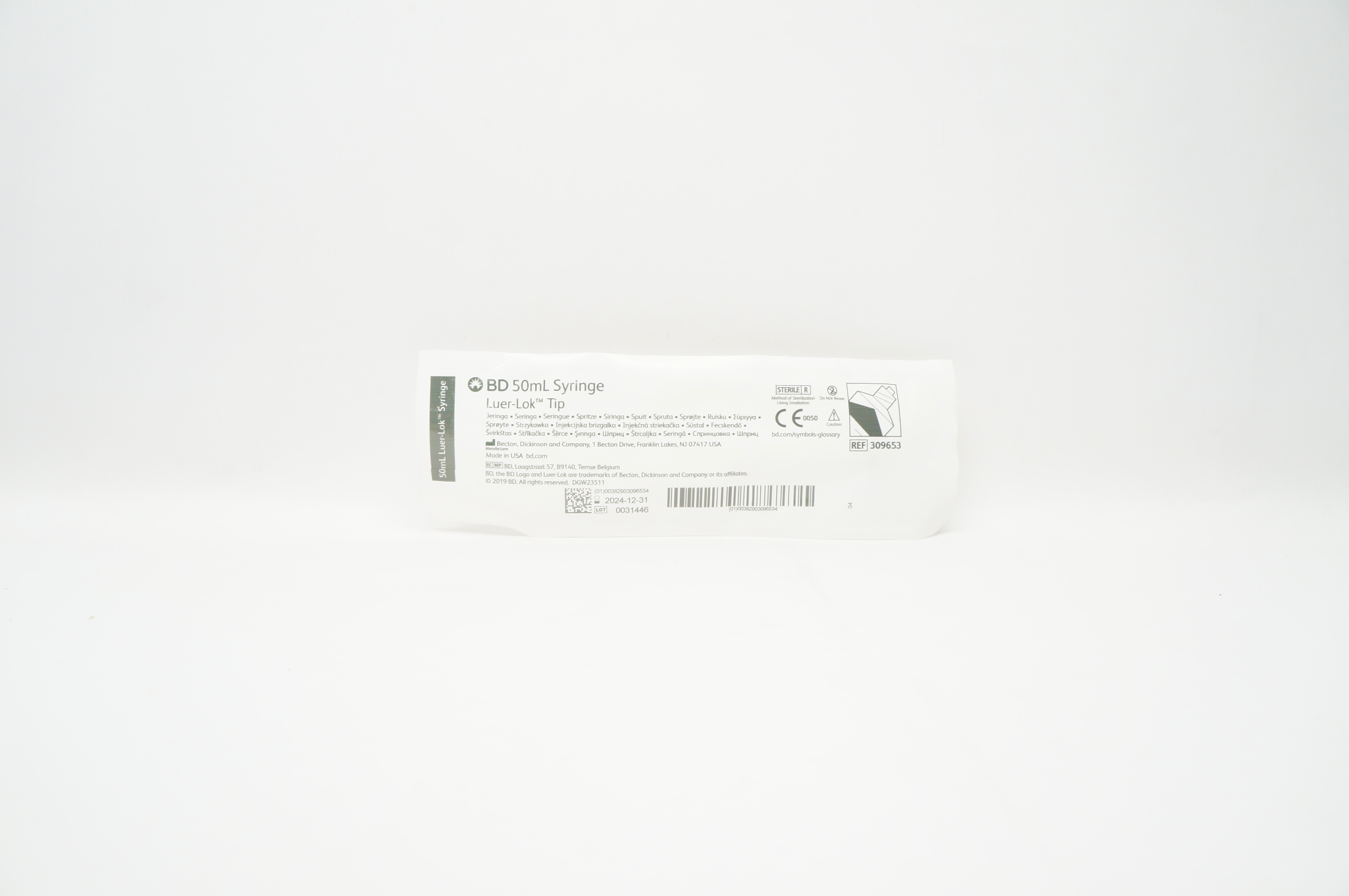 BD 309653 60ml Syringe Luer-Lok Tip