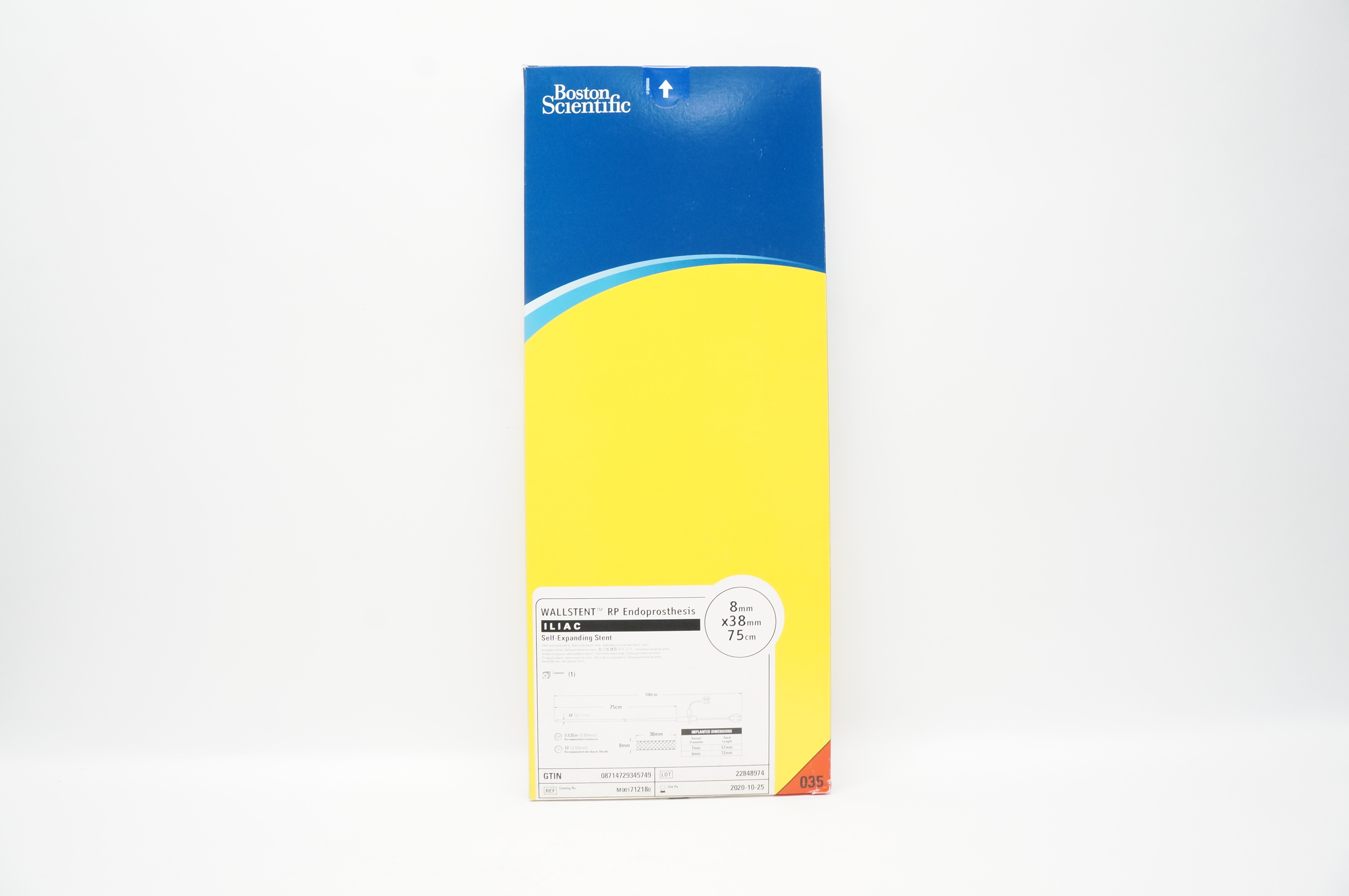 Boston Scientific M001712180 Wallstent Self-Expanding Stnt 8mm x 38mm x 75cm (x)