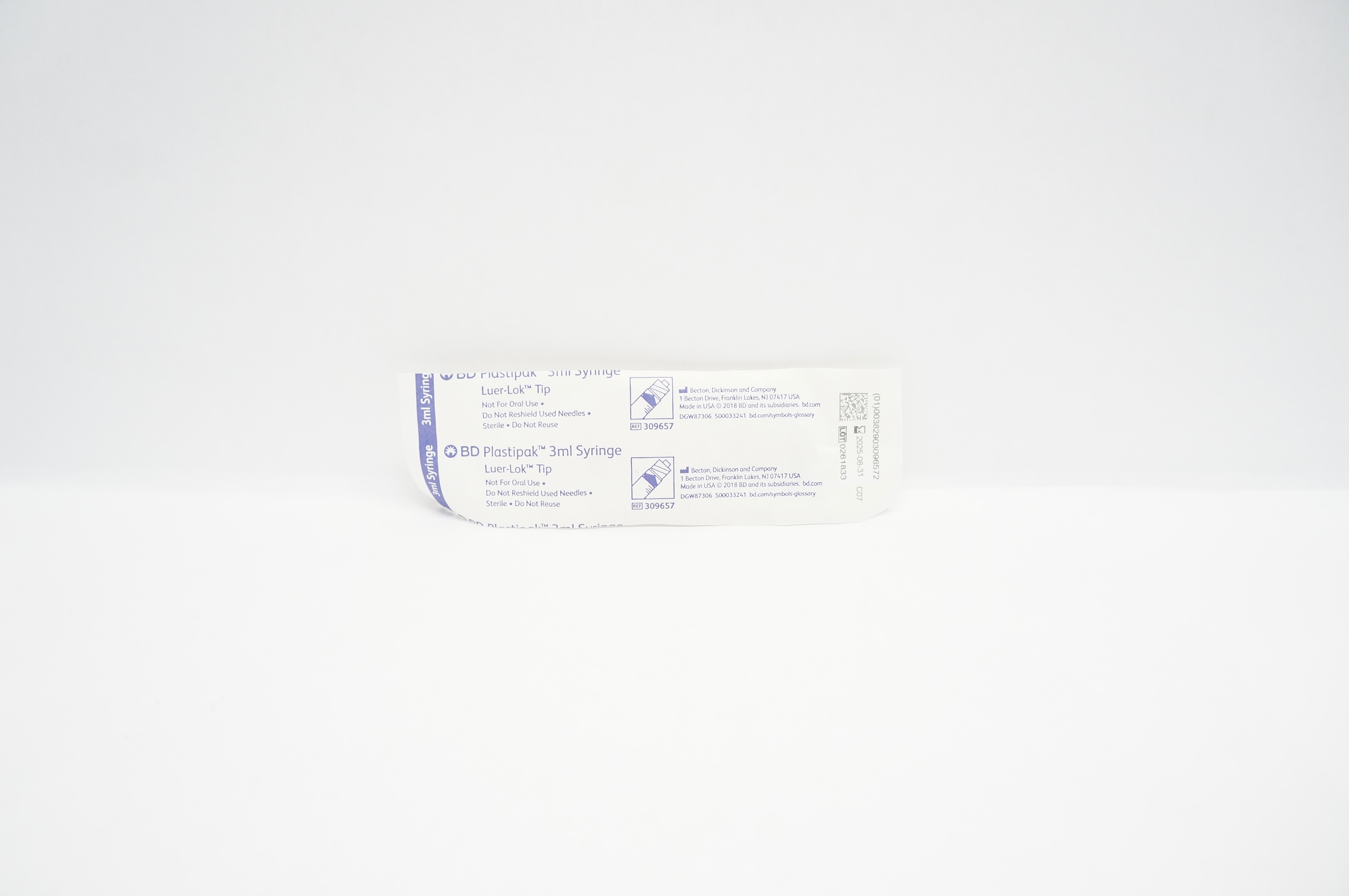 BD 309657 Luer-Lok Tip Syringe 3ml