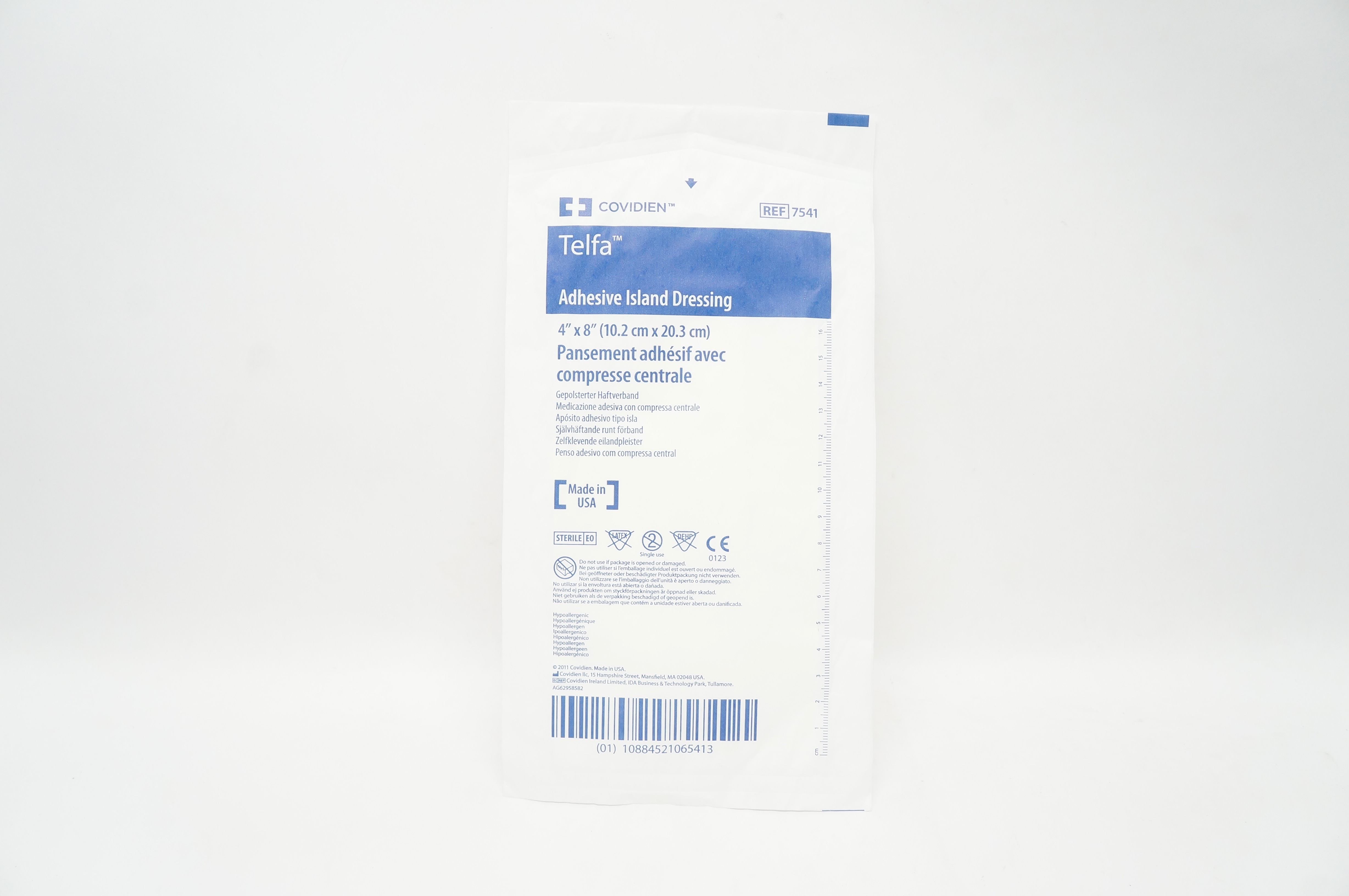 Covidien 7541 Telfa Adhesive Island Dressing 4 x 8inch