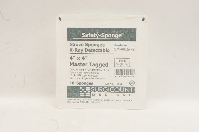 Surgicount Medical SM-4416-7S Gauze Sponges X-Ray Detectable 4x4inch ...