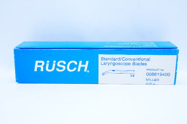 Rusch 008619400 Standard/Conventional Laryngoscope Blade, Miller Size 4