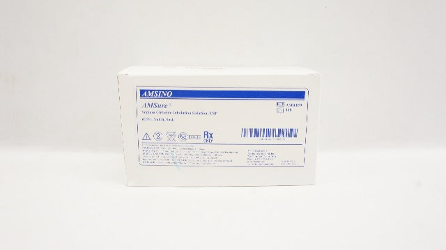 Amsino ASR0059 Sodium Chloride Inhalation Solution 0.9% USP, 5ml (x) -Box of 100