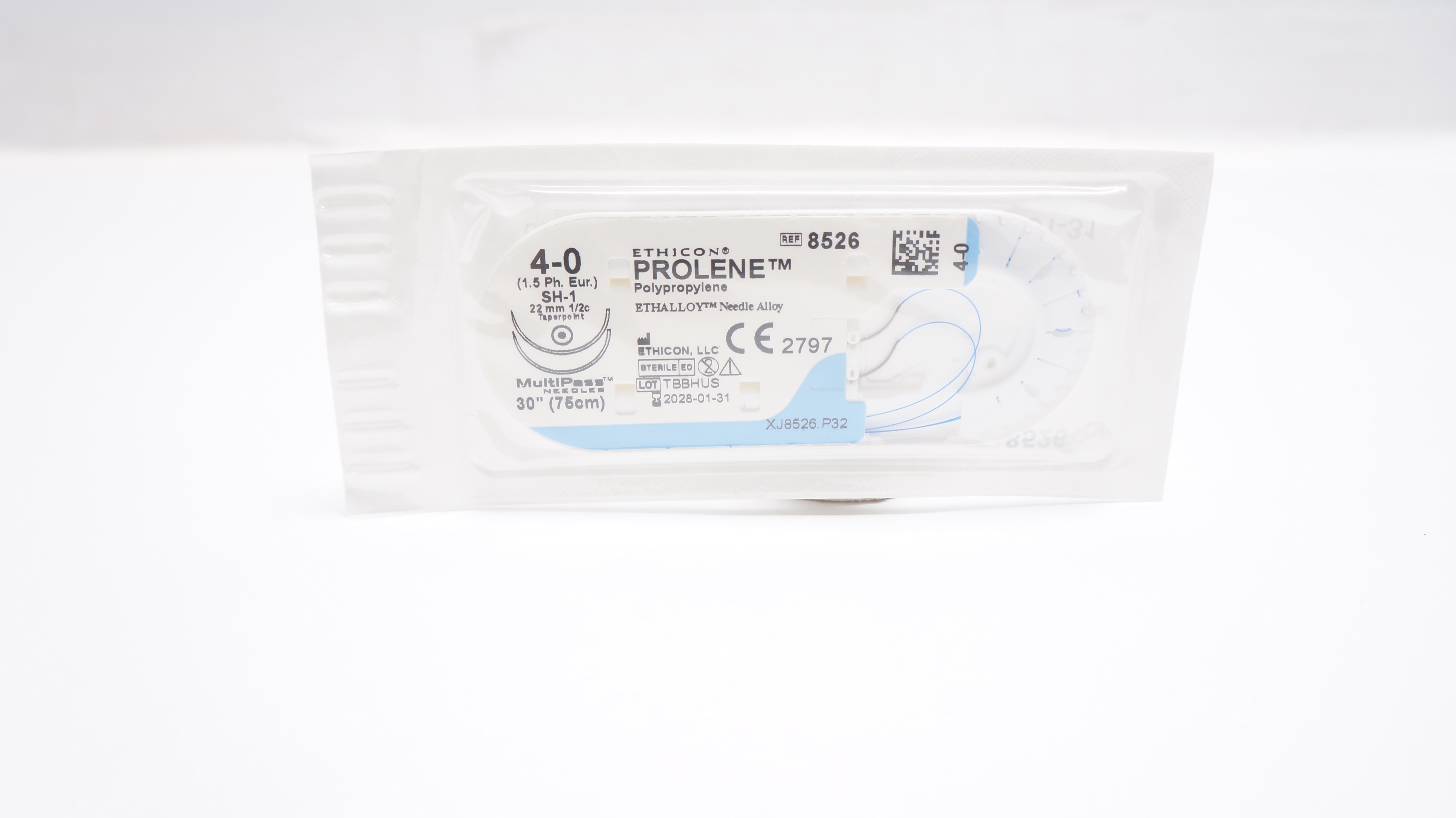 Ethicon 8526 4-0 PROLENE Polypropylene Stre SH-1 22mm 1/2c Taperpoint ...