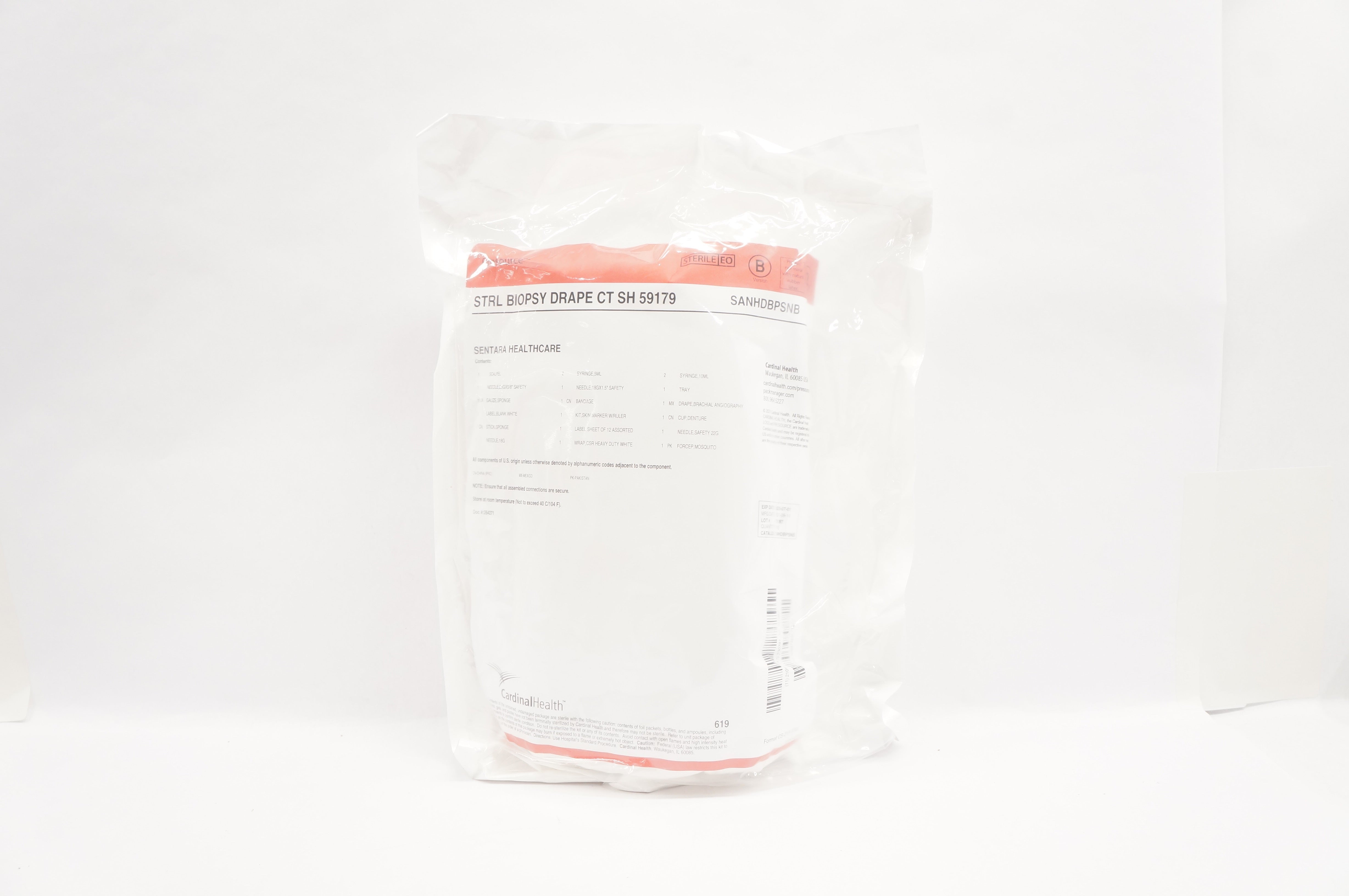 Cardinal Health SANHDBPSNB STRL Biopsy Drape CT SH 59179