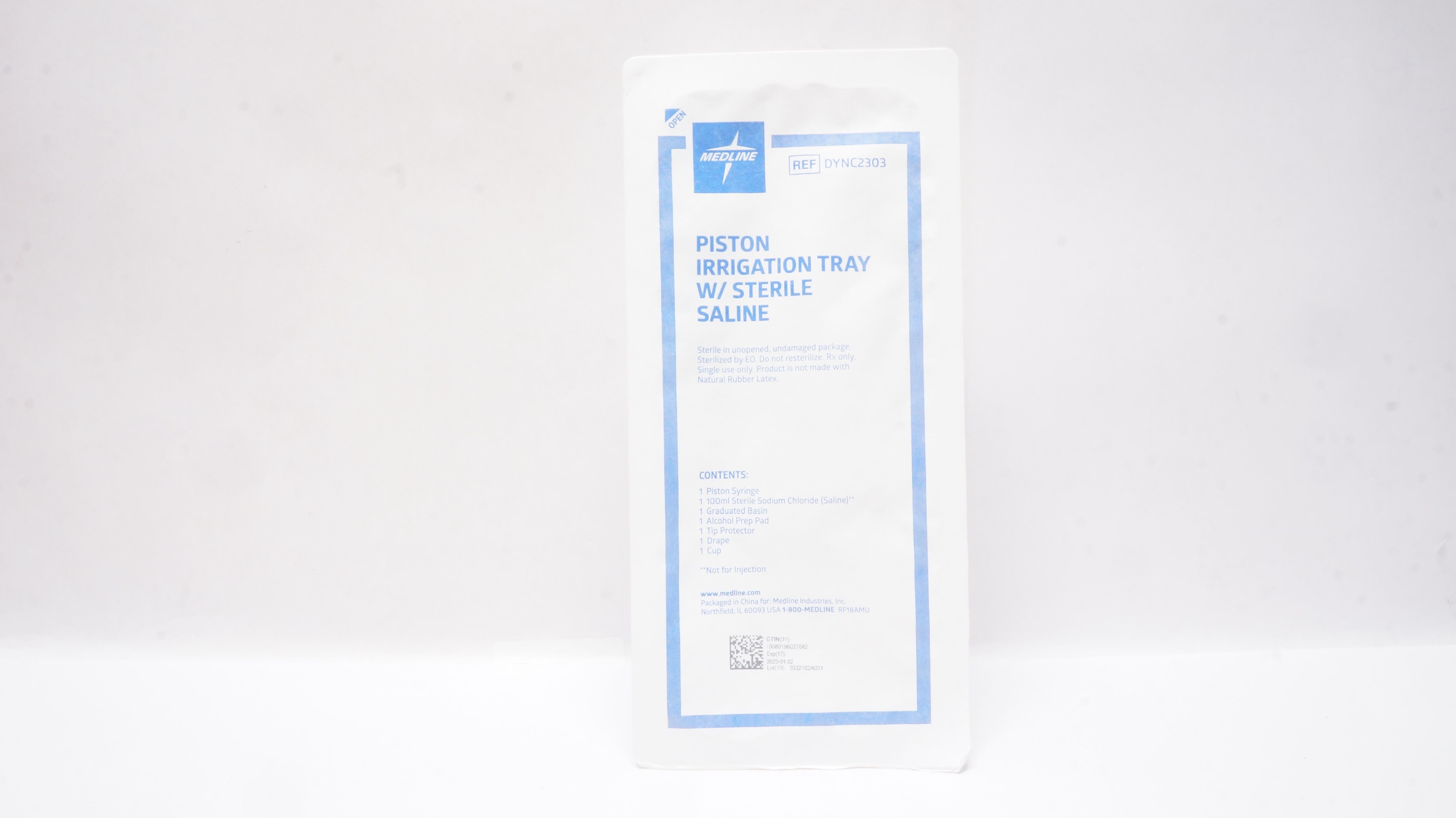 Medline DYNC2303 Piston Irrigation Tray w/Sterile Saline (x)
